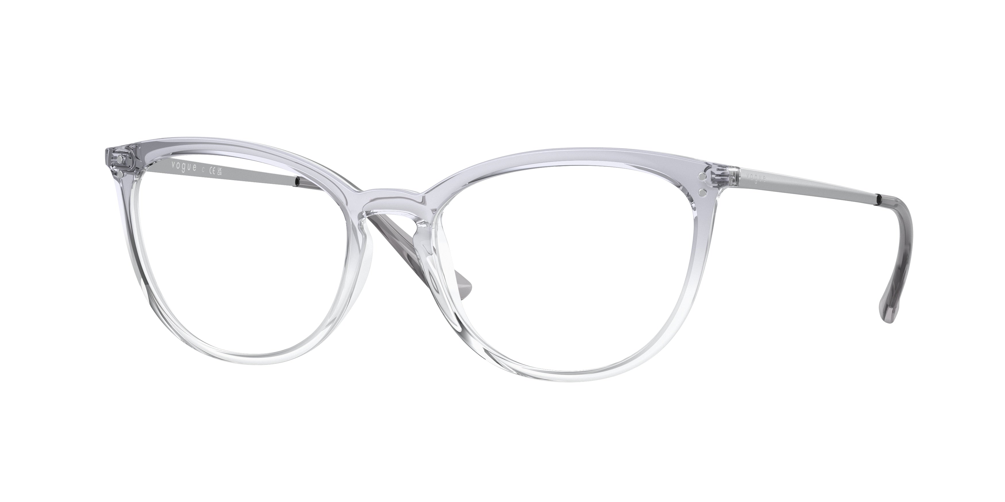 Vogue VO5276 Cat Eye Eyeglasses 3035-Top Gradient Blue/Crystal 53-140-17 - Color Map Blue