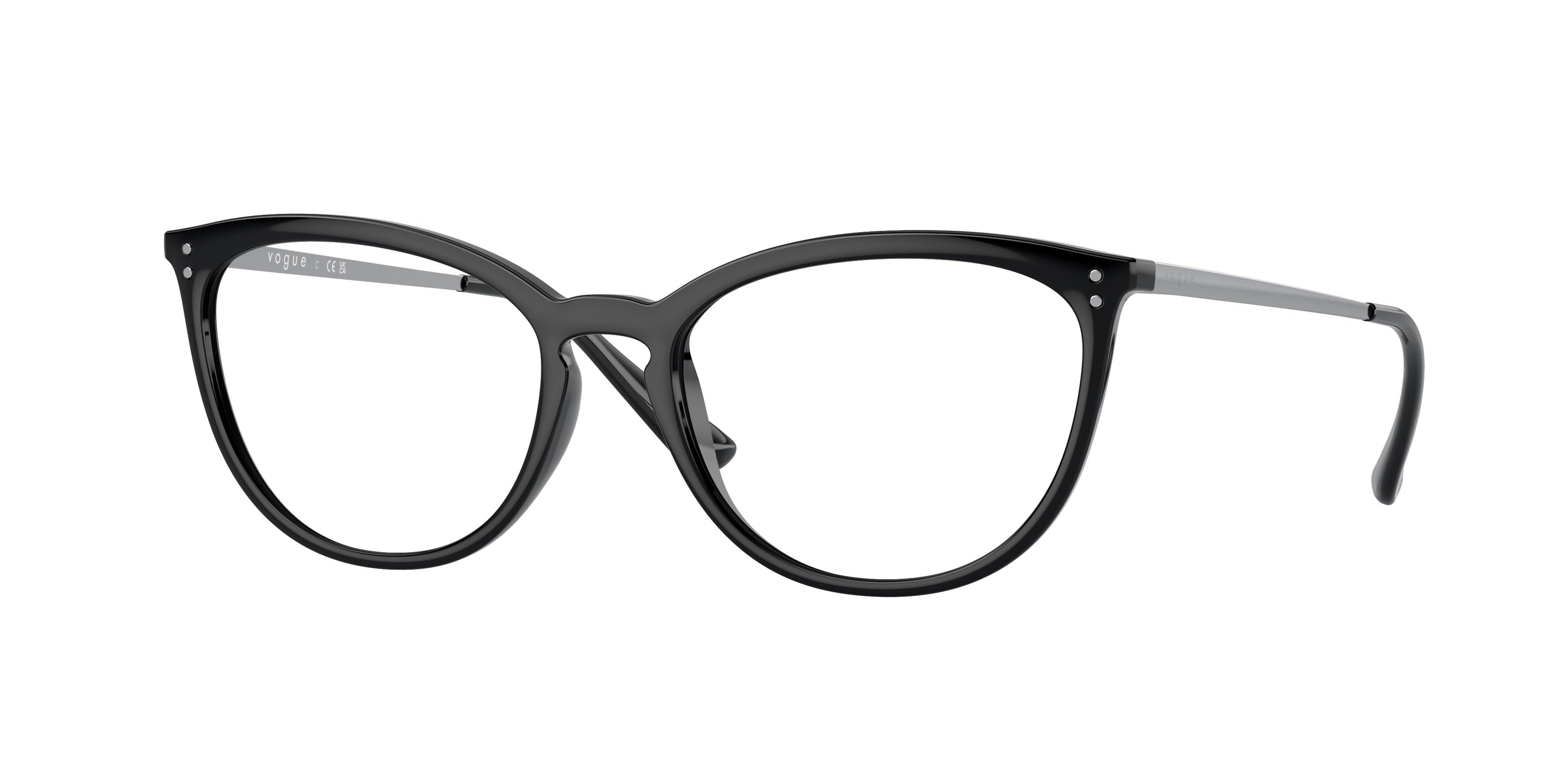 Vogue VO5276 Cat Eye Eyeglasses W44-Black 53-140-17 - Color Map Black