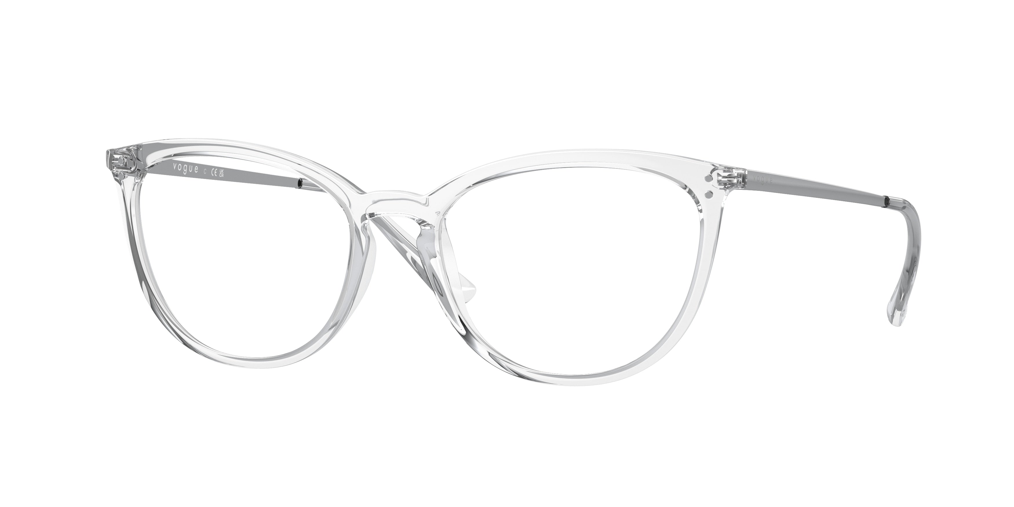Vogue VO5276 Cat Eye Eyeglasses W745-Transparent 53-140-17 - Color Map Transparent
