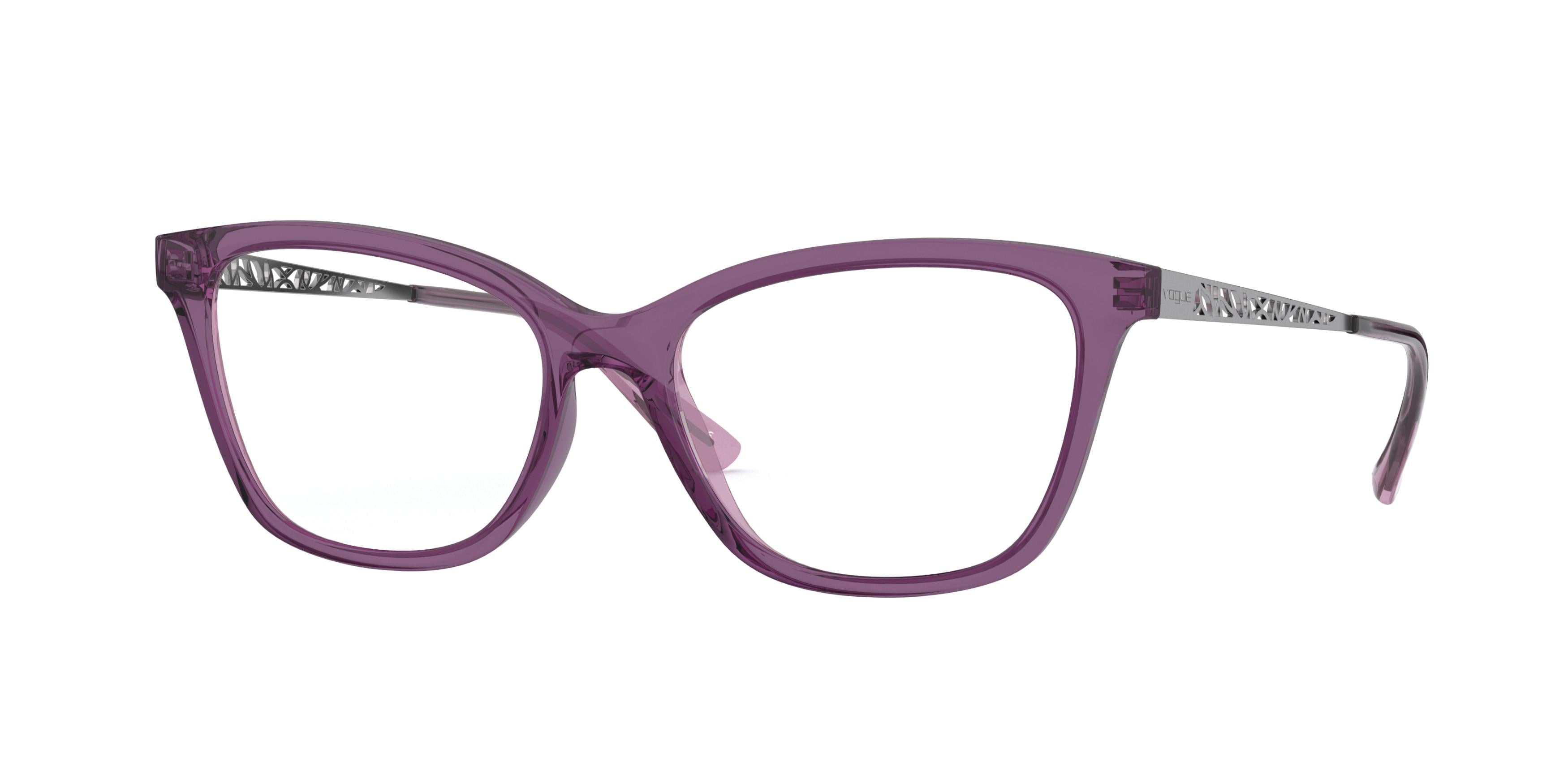 Vogue VO5285 Square Eyeglasses 2761-Transparent Purple 51-140-16 - Color Map Violet