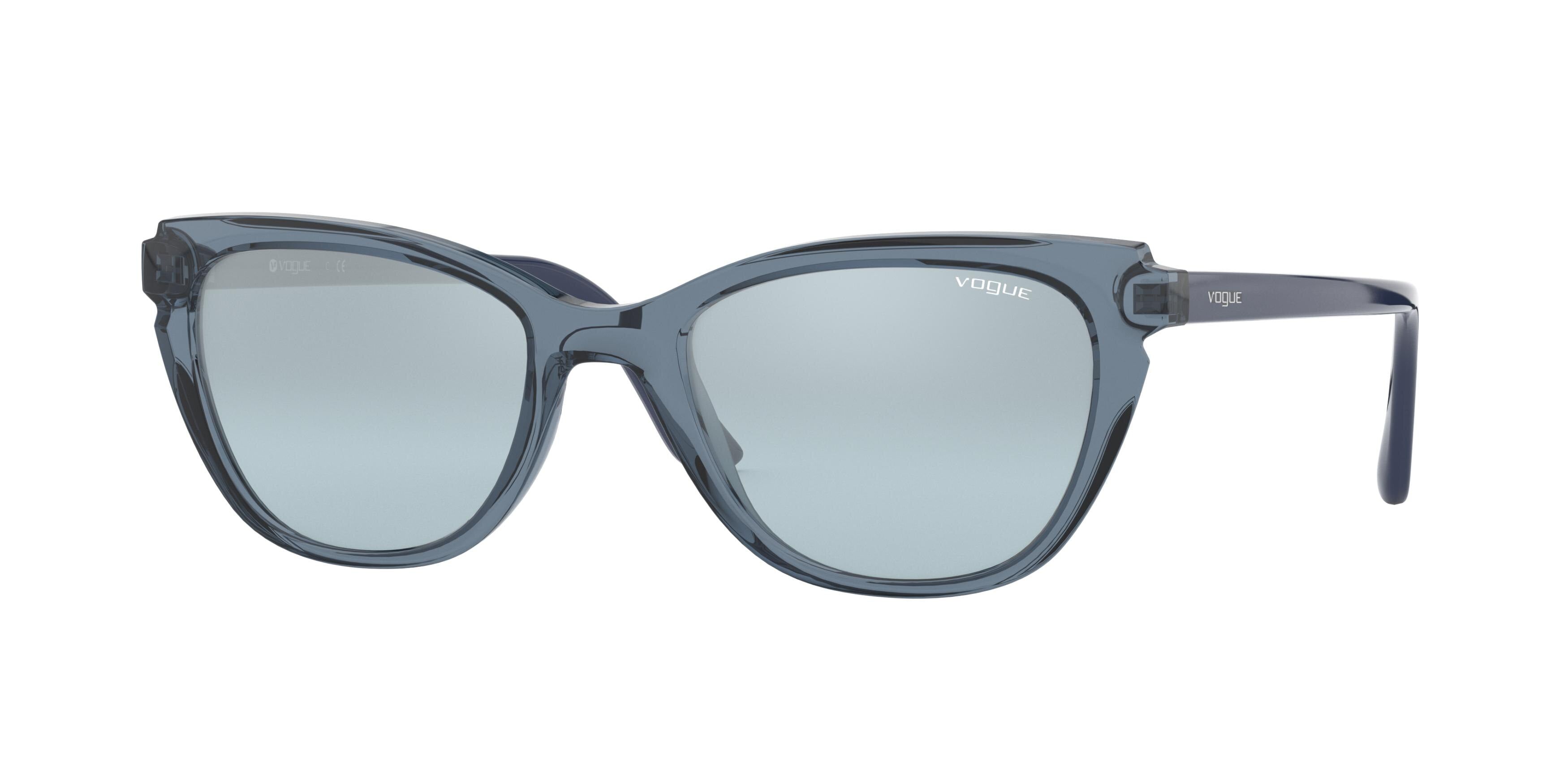 Vogue VO5293S Pillow Sunglasses  27647C-Top Transparent Blue/Blue 53-140-20 - Color Map Blue