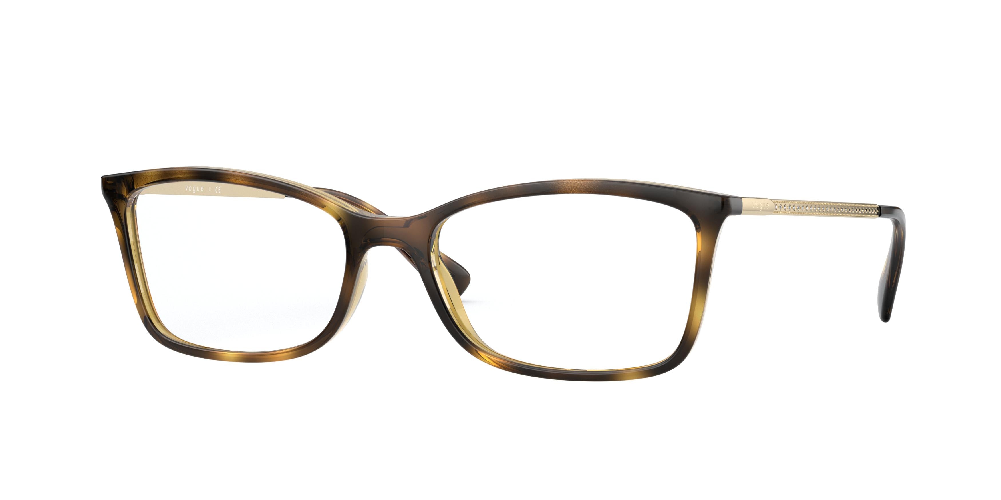Vogue VO5305B Rectangle Eyeglasses W656-Dark Havana 54-135-17 - Color Map Brown