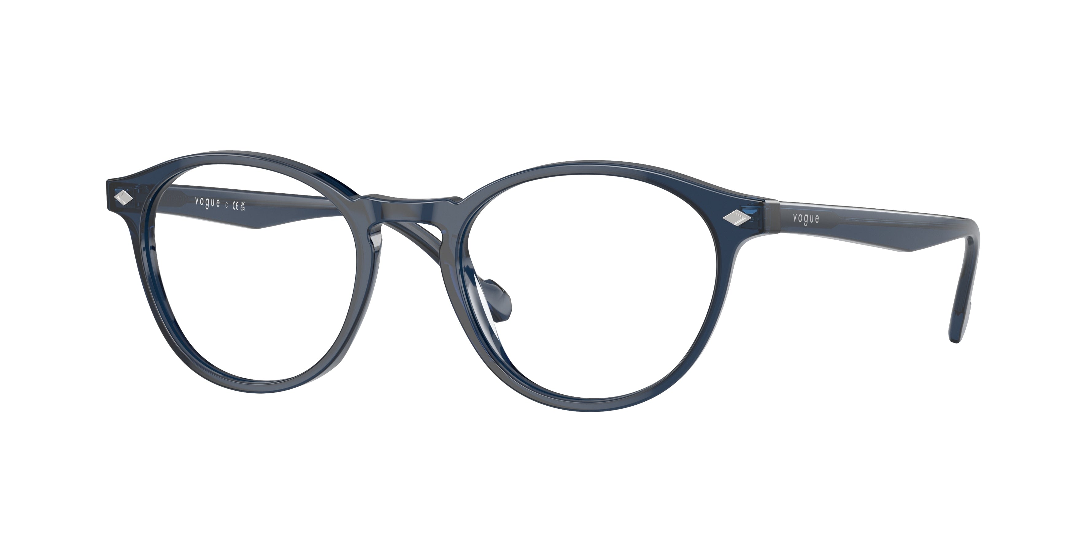 Vogue VO5326 Oval Eyeglasses  2760-Transparent Blue 51-145-19 - Color Map Blue
