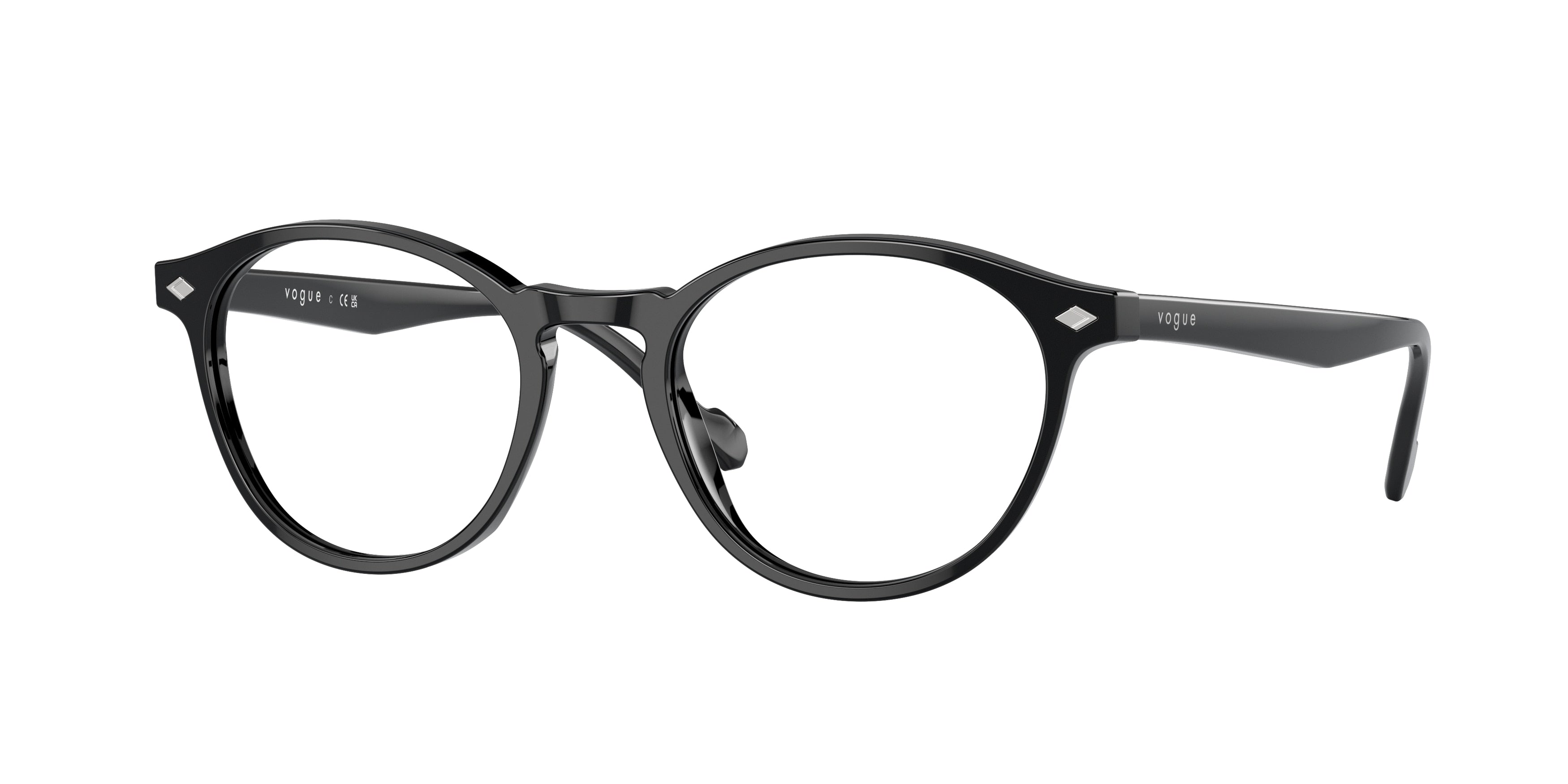 Vogue VO5326 Oval Eyeglasses W44-Black 51-145-19 - Color Map Black