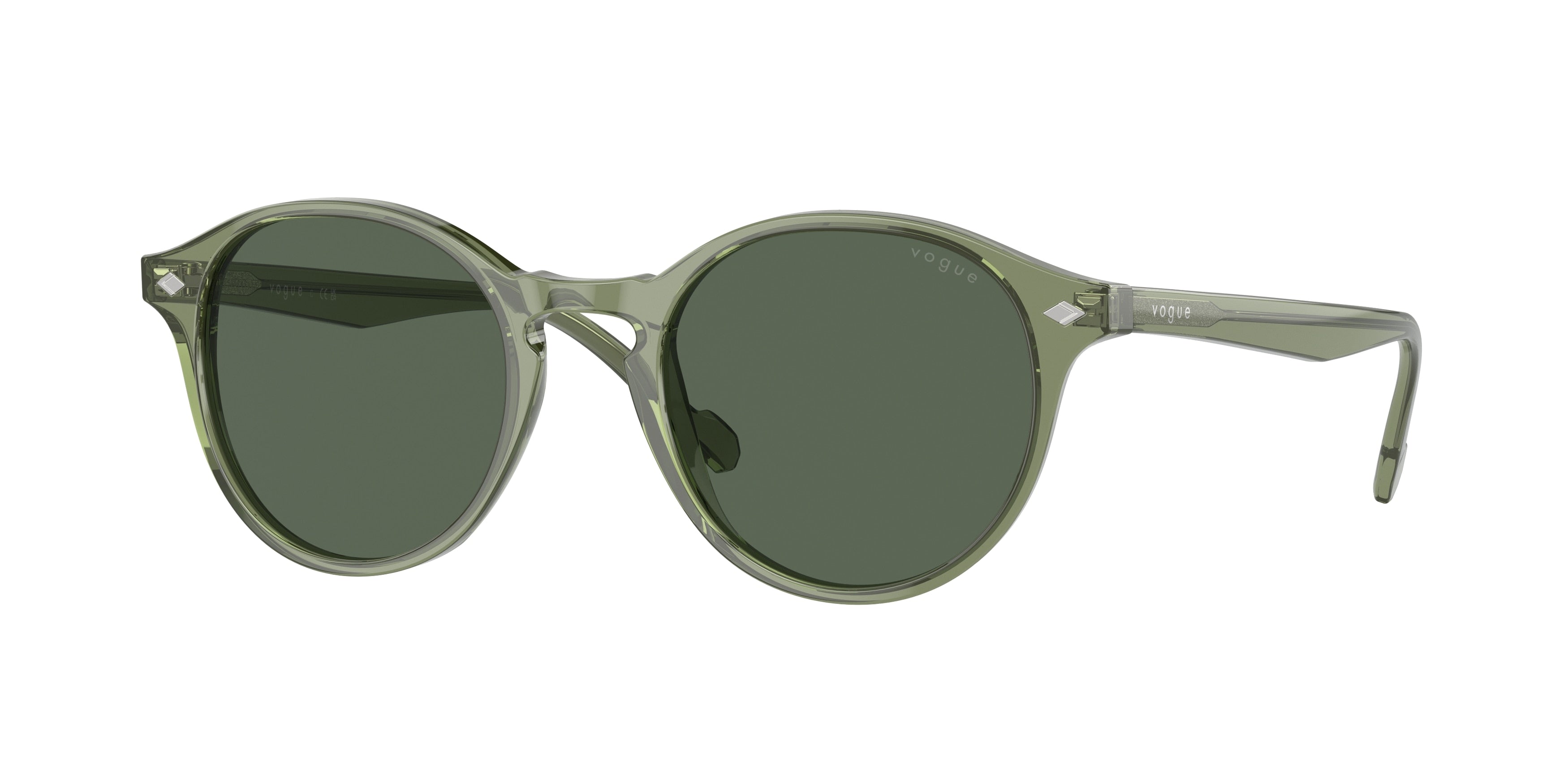 Vogue VO5327S Phantos Sunglasses 282071-Transparent Green 51-145-20 - Color Map Green