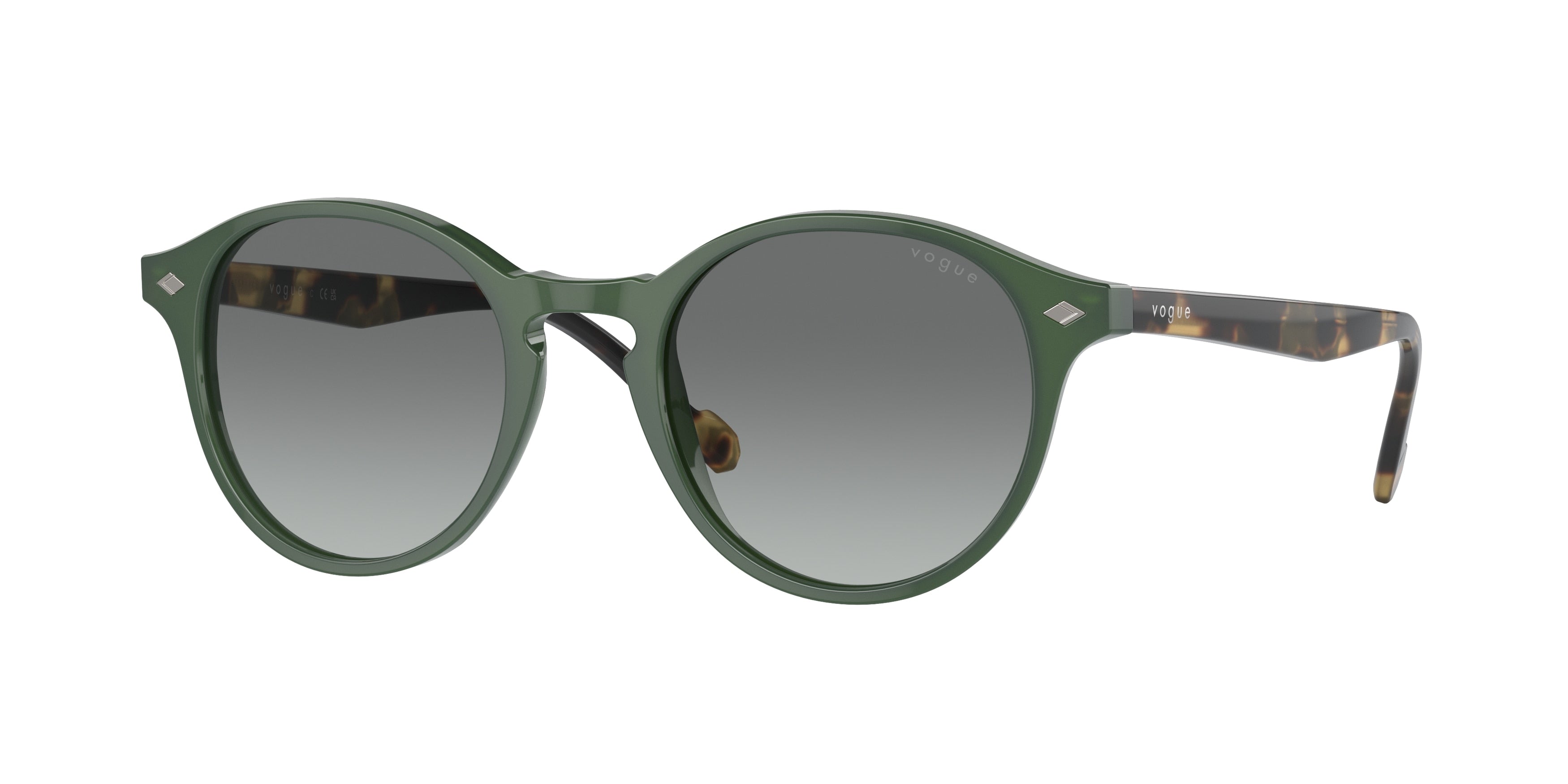 Vogue VO5327S Phantos Sunglasses 309211-Dusty Green 51-145-20 - Color Map Green