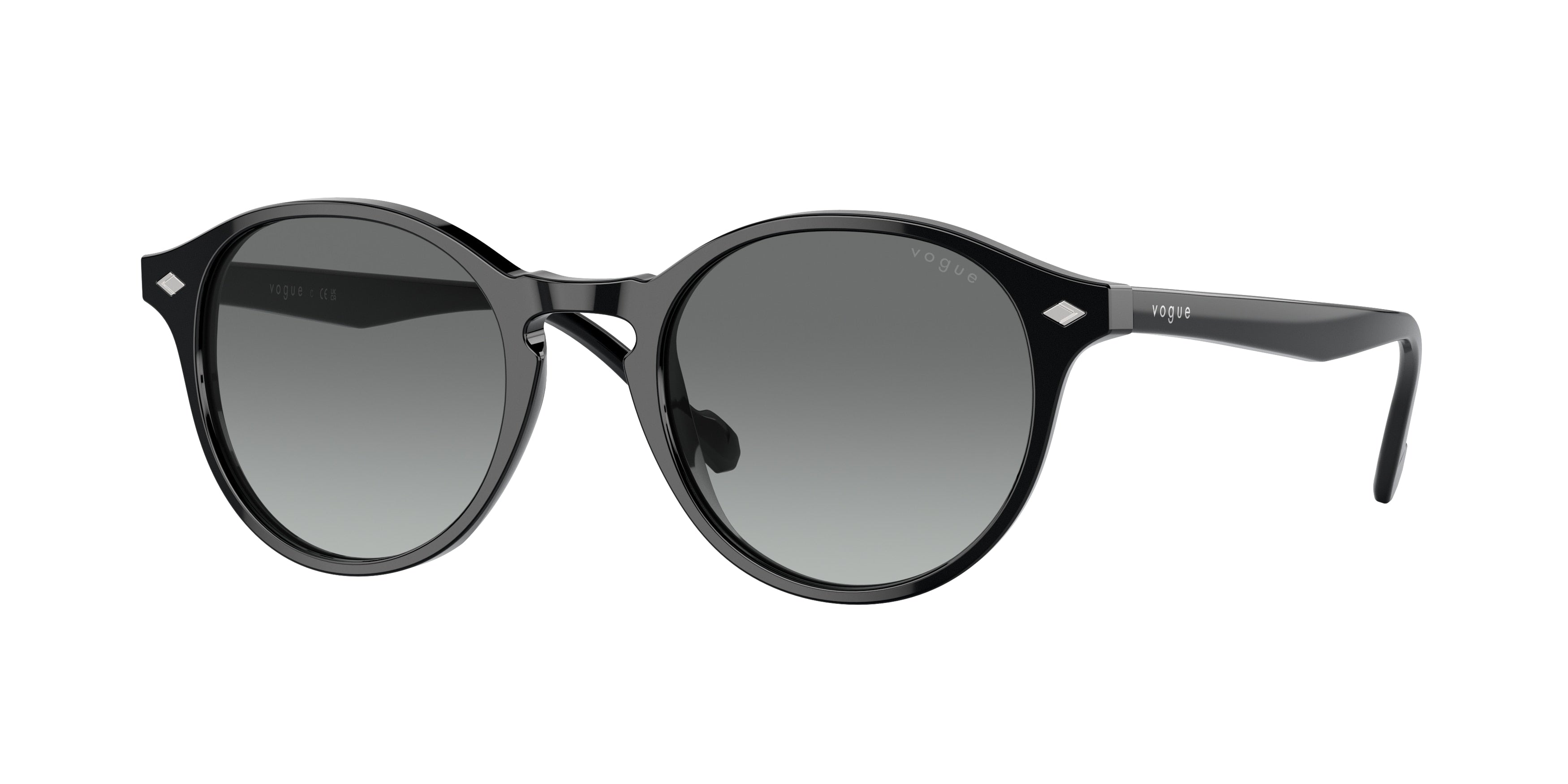 Vogue VO5327S Phantos Sunglasses W44/11-Black 51-145-20 - Color Map Black