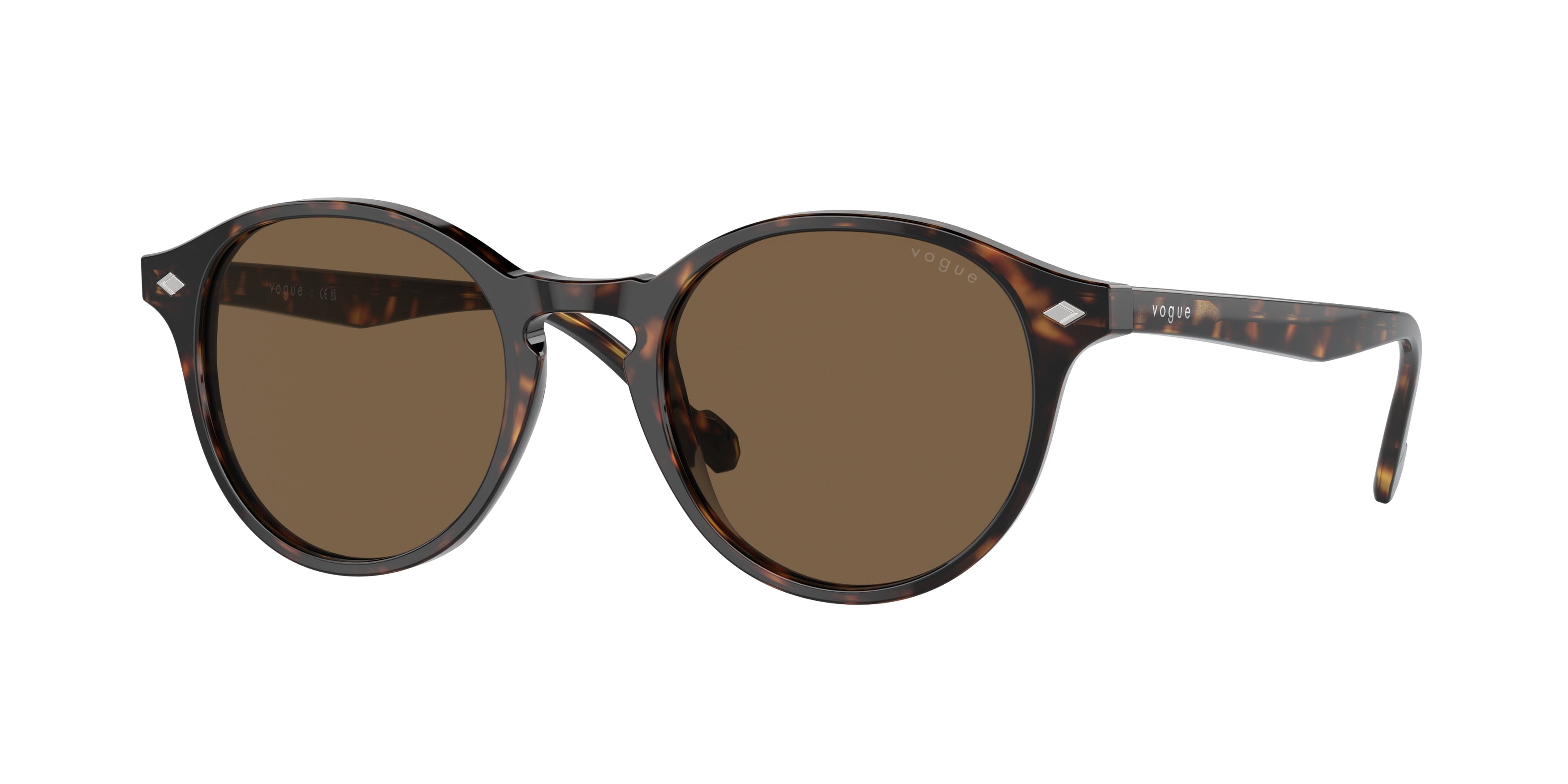 Vogue VO5327S Phantos Sunglasses W65673-Dark Havana 51-145-20 - Color Map Brown