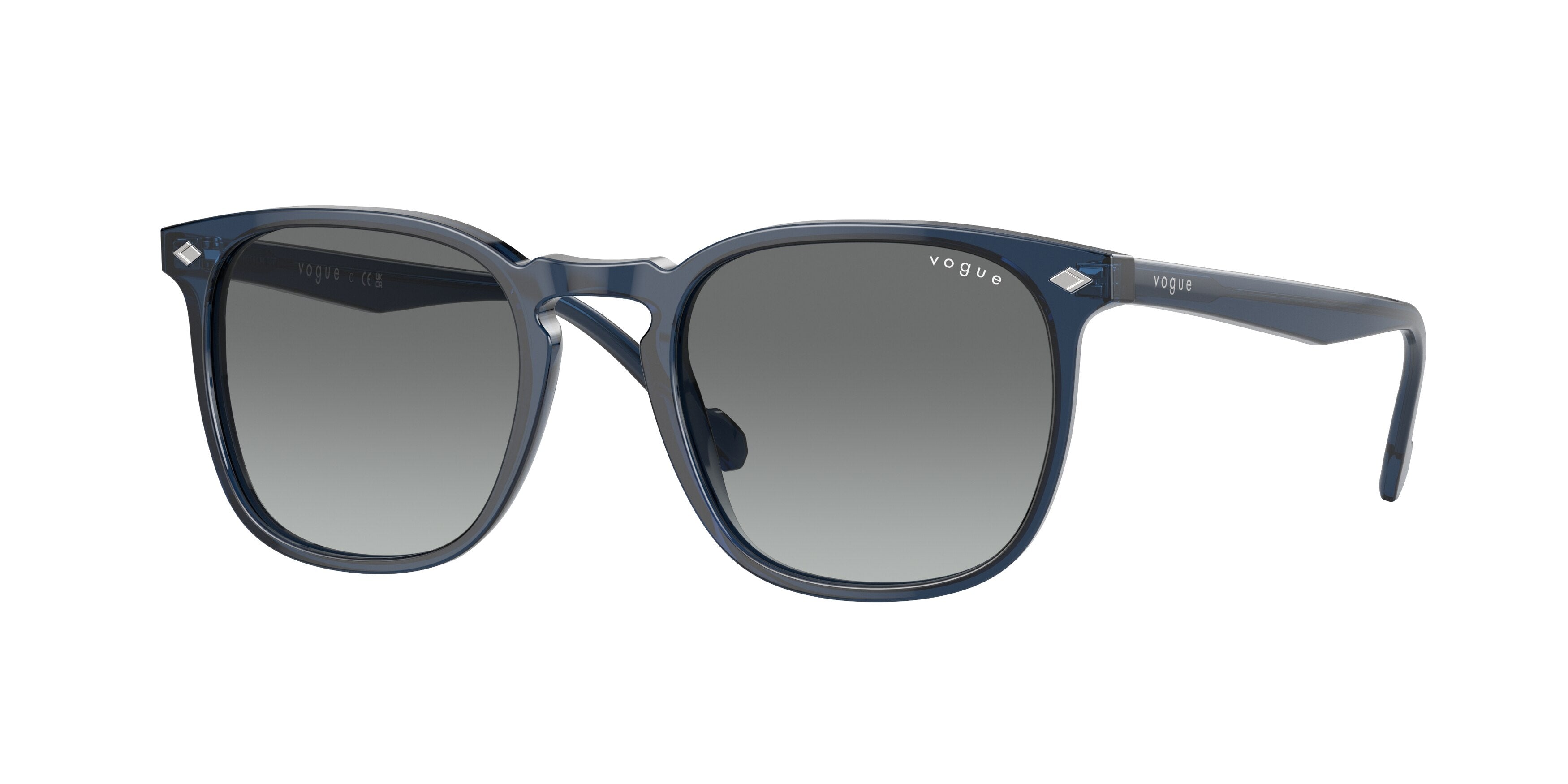 Vogue VO5328S Square Sunglasses 276011-Transparent Blue 52-145-20 - Color Map Blue