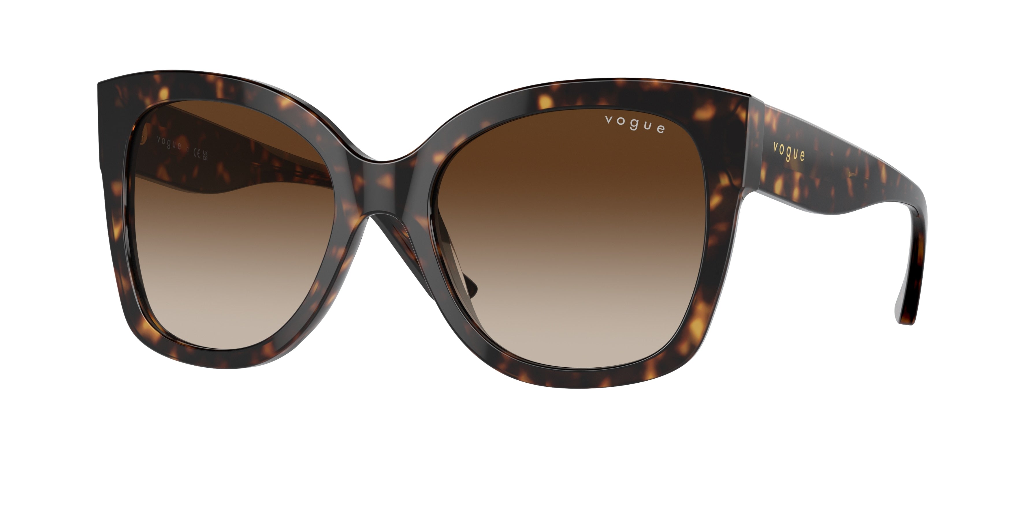 Vogue VO5338S Pillow Sunglasses W65613-Dark Havana 54-140-19 - Color Map Brown