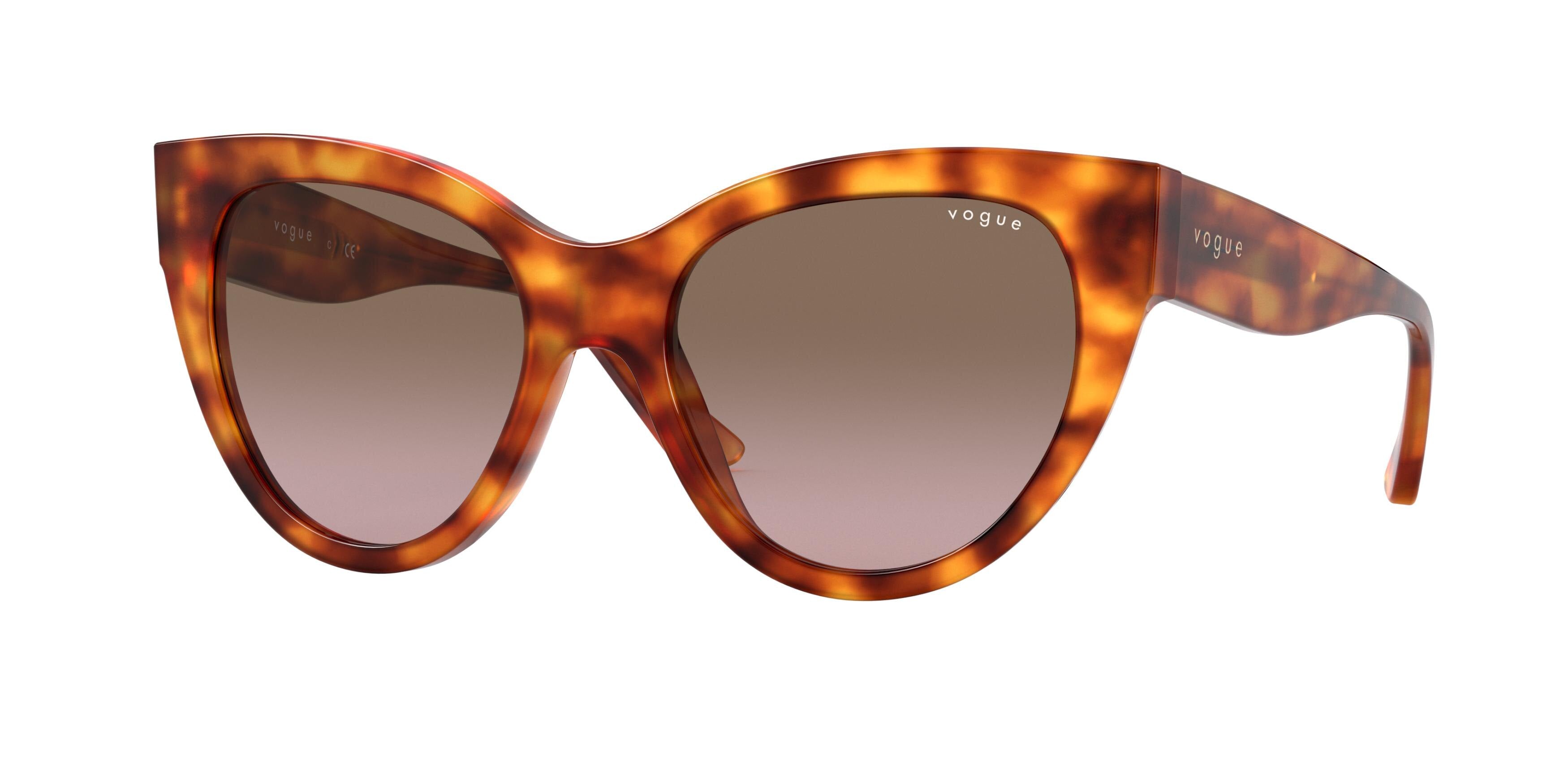 Vogue VO5339S Cat Eye Sunglasses  279214-Yellow Havana 52-140-18 - Color Map Yellow