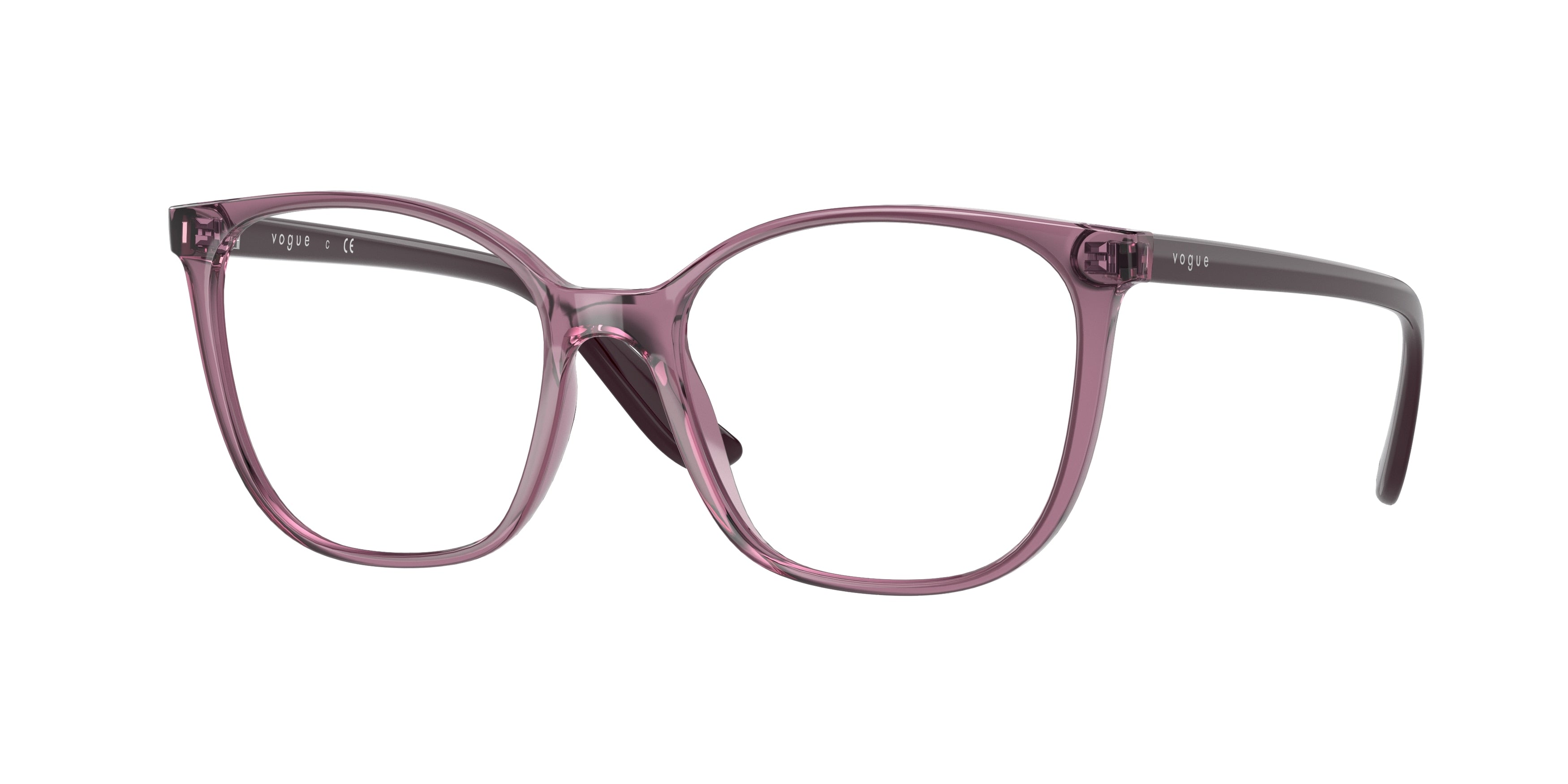 Vogue VO5356 Rectangle Eyeglasses 2761-Transparent Purple 52-140-17 - Color Map Violet