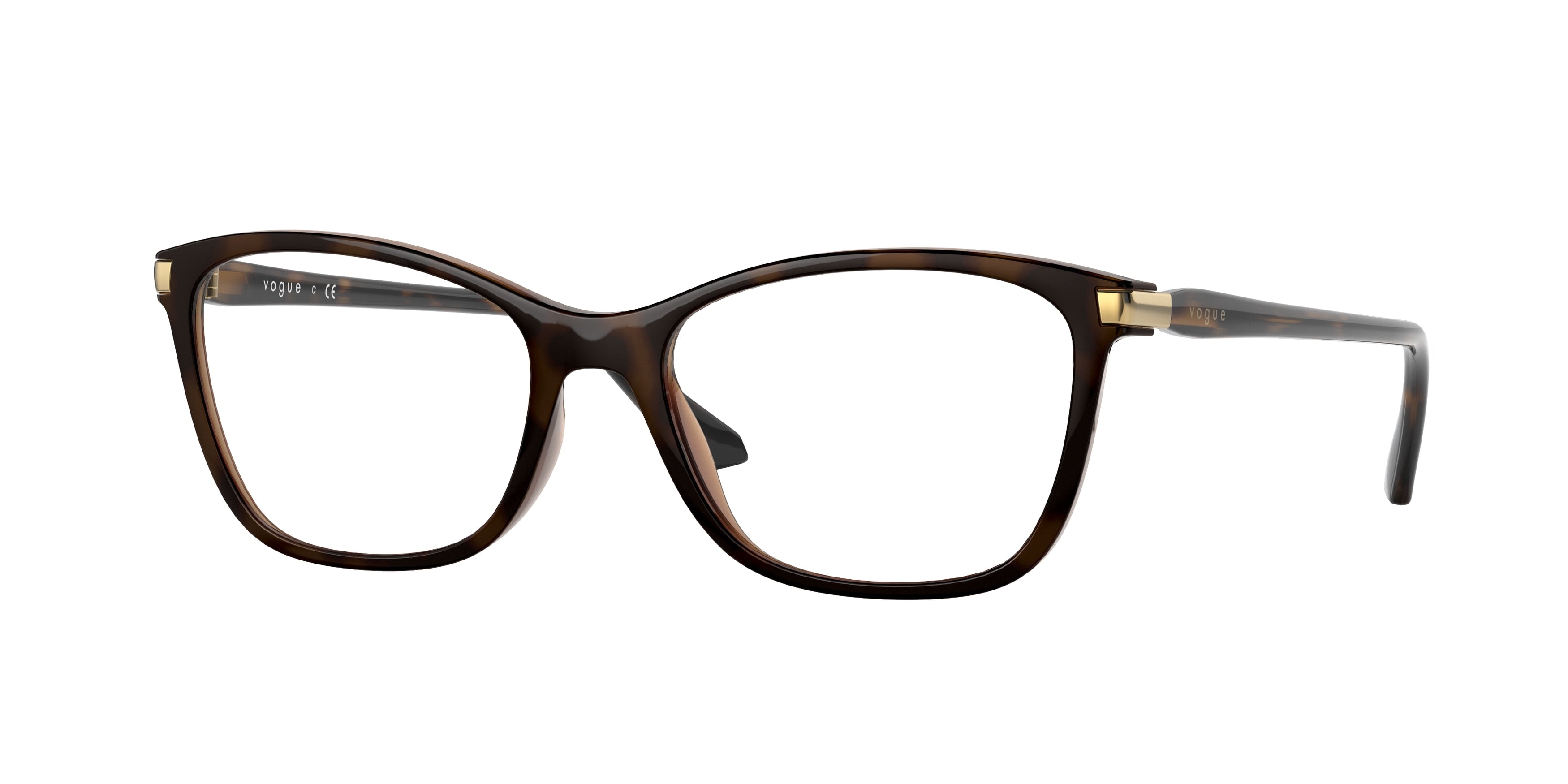 Vogue VO5378 Pillow Eyeglasses 2386-Top Havana/Brown 53-140-17 - Color Map Brown