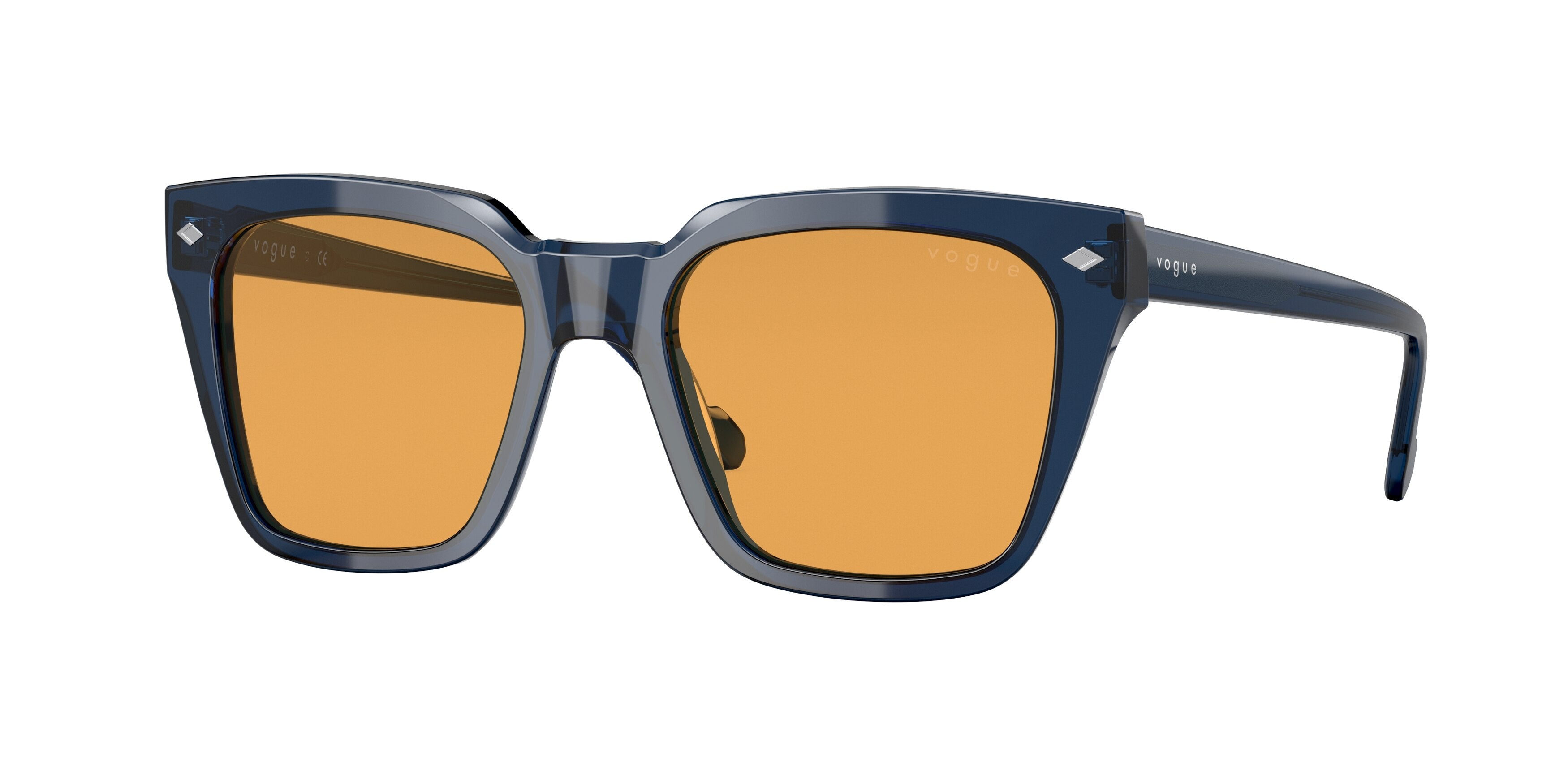 Vogue VO5380S Pillow Sunglasses  2760/7-Transparent Blue 50-145-18 - Color Map Blue