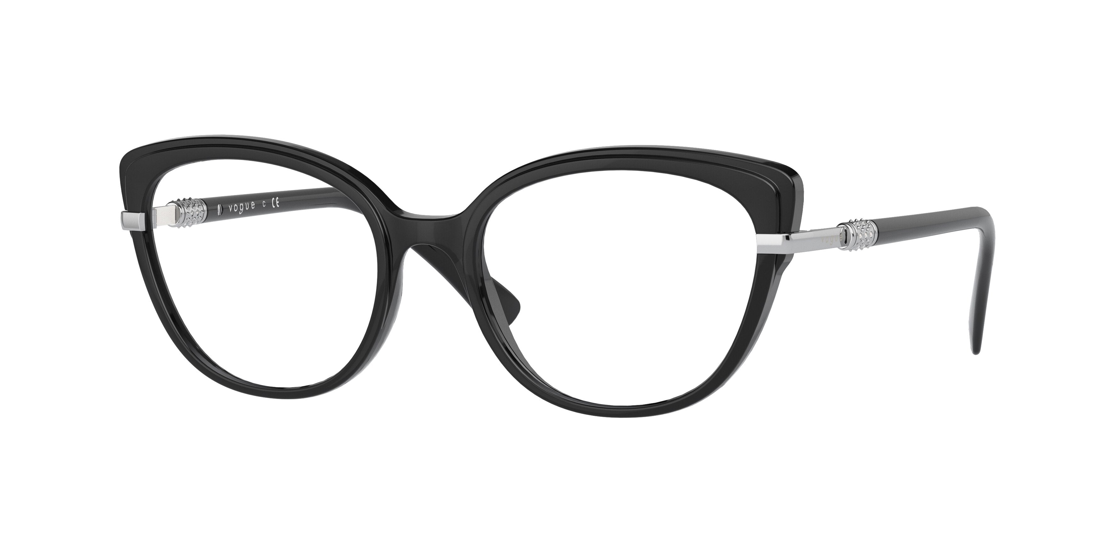 Vogue VO5383B Butterfly Eyeglasses  W44-Black 52-135-18 - Color Map Black