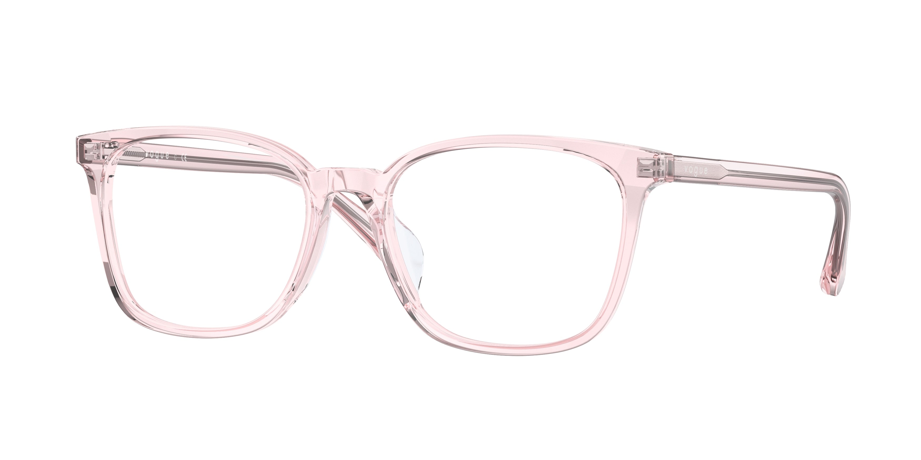 Vogue VO5399D Rectangle Eyeglasses 2828-Pink Transparent 53-145-17 - Color Map Pink