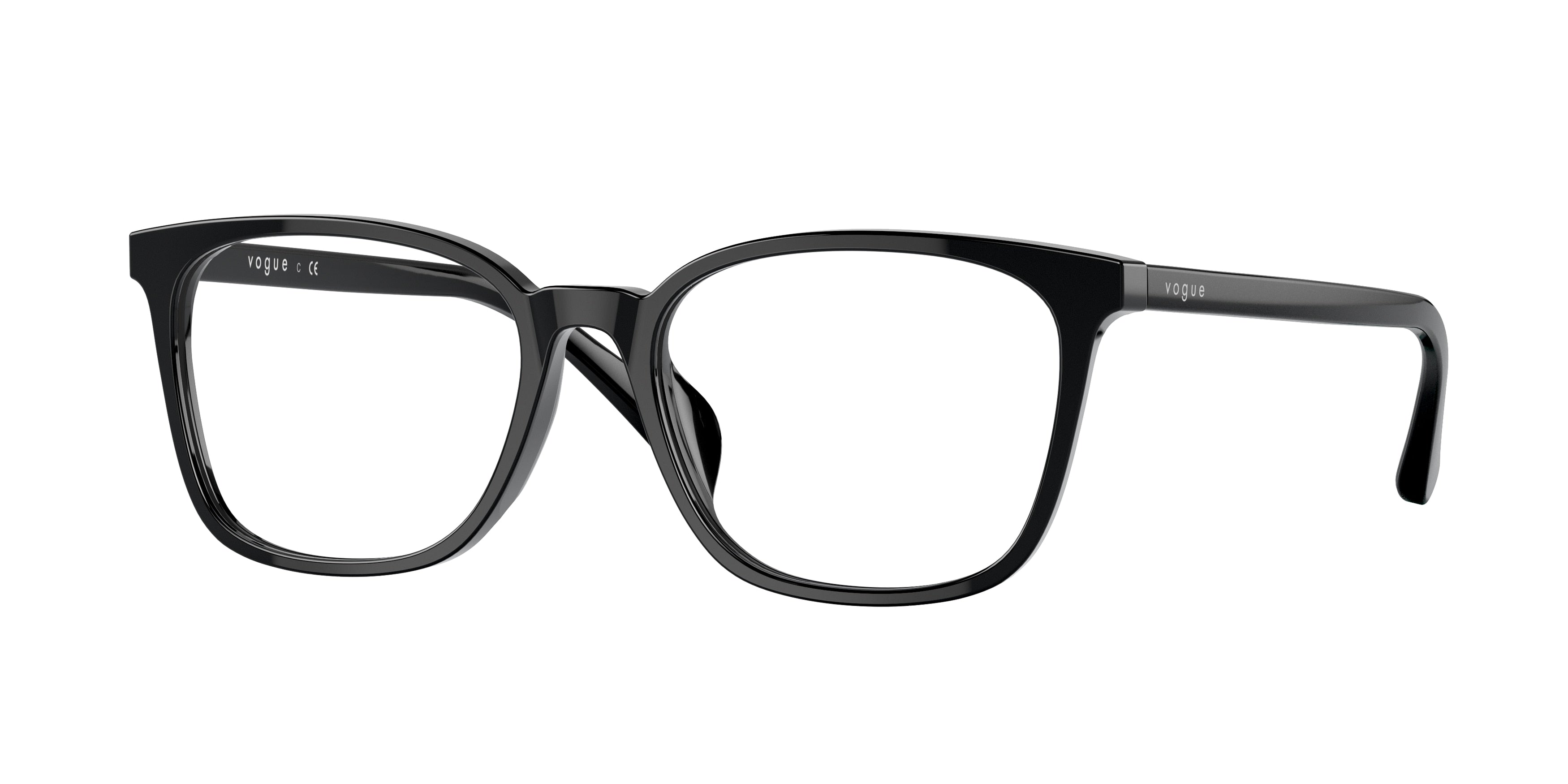 Vogue VO5399D Rectangle Eyeglasses W44-Black 53-145-17 - Color Map Black