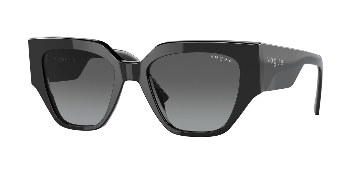 Vogue VO5409S Irregular Sunglasses W44/11-Black 52-140-18 - Color Map Black