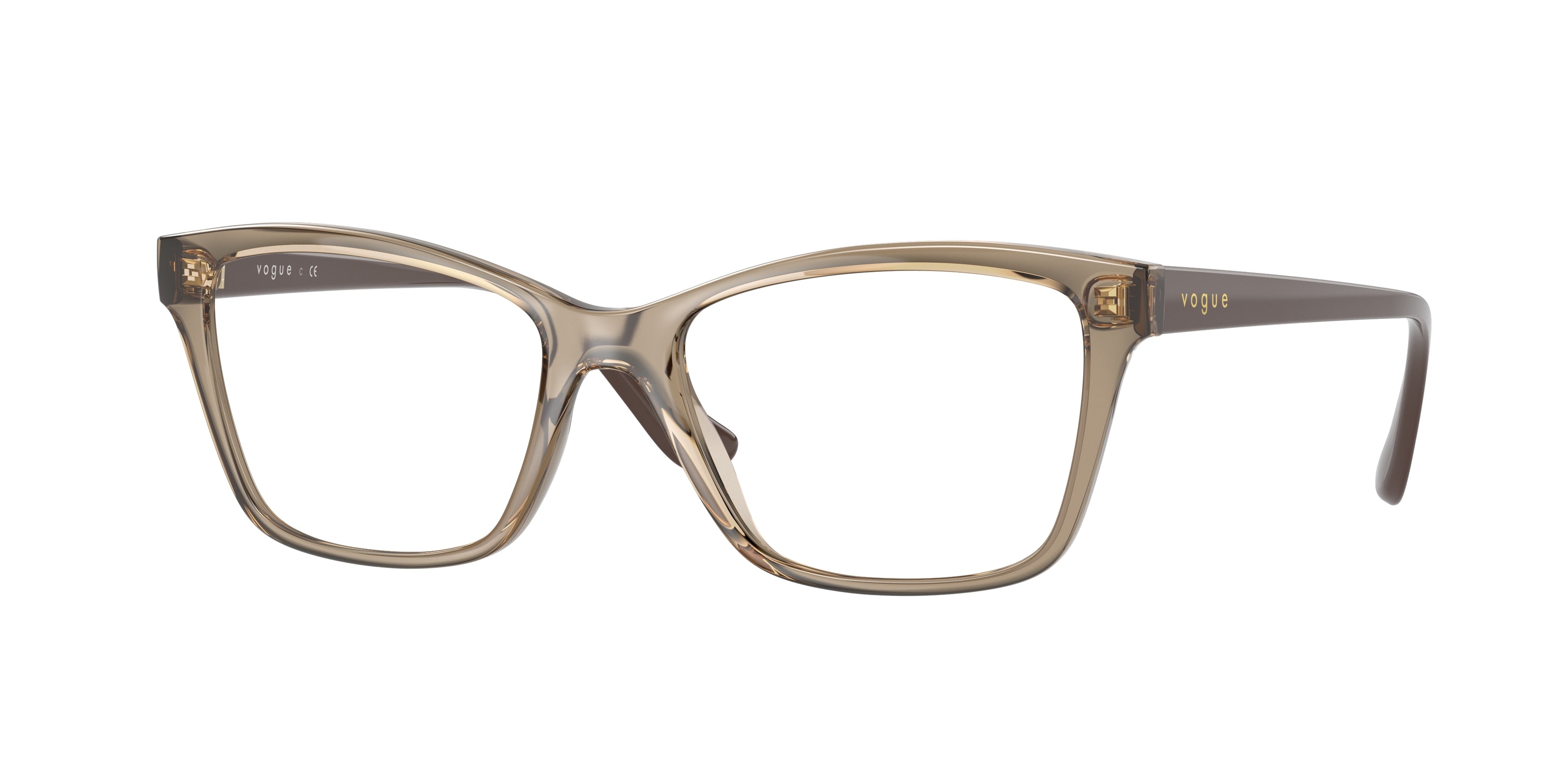Vogue VO5420 Pillow Eyeglasses 2940-Transparent Brown 53-140-17 - Color Map Brown