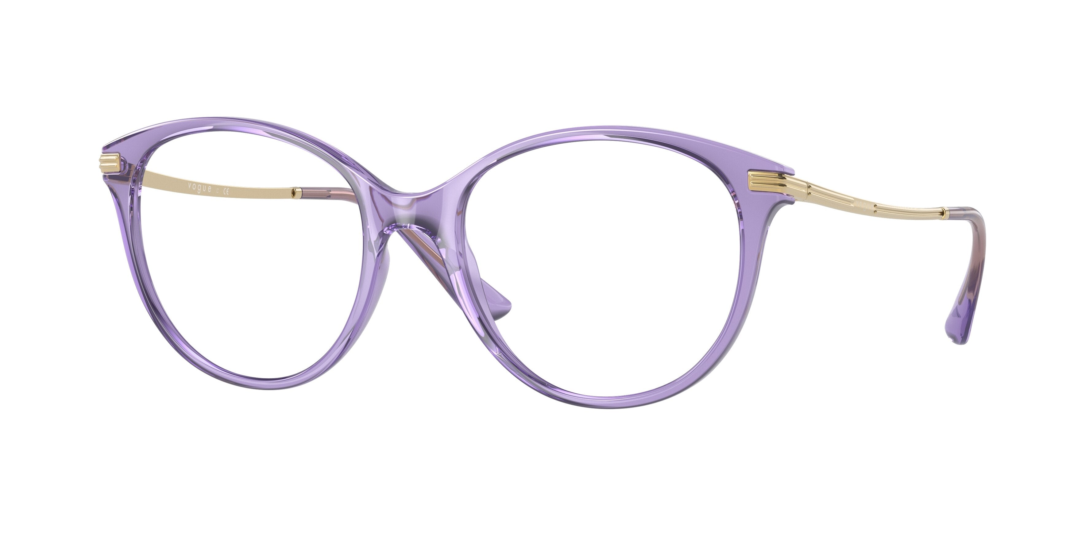 Vogue VO5423 Phantos Eyeglasses 2985-Transparent Violet 53-140-18 - Color Map Violet
