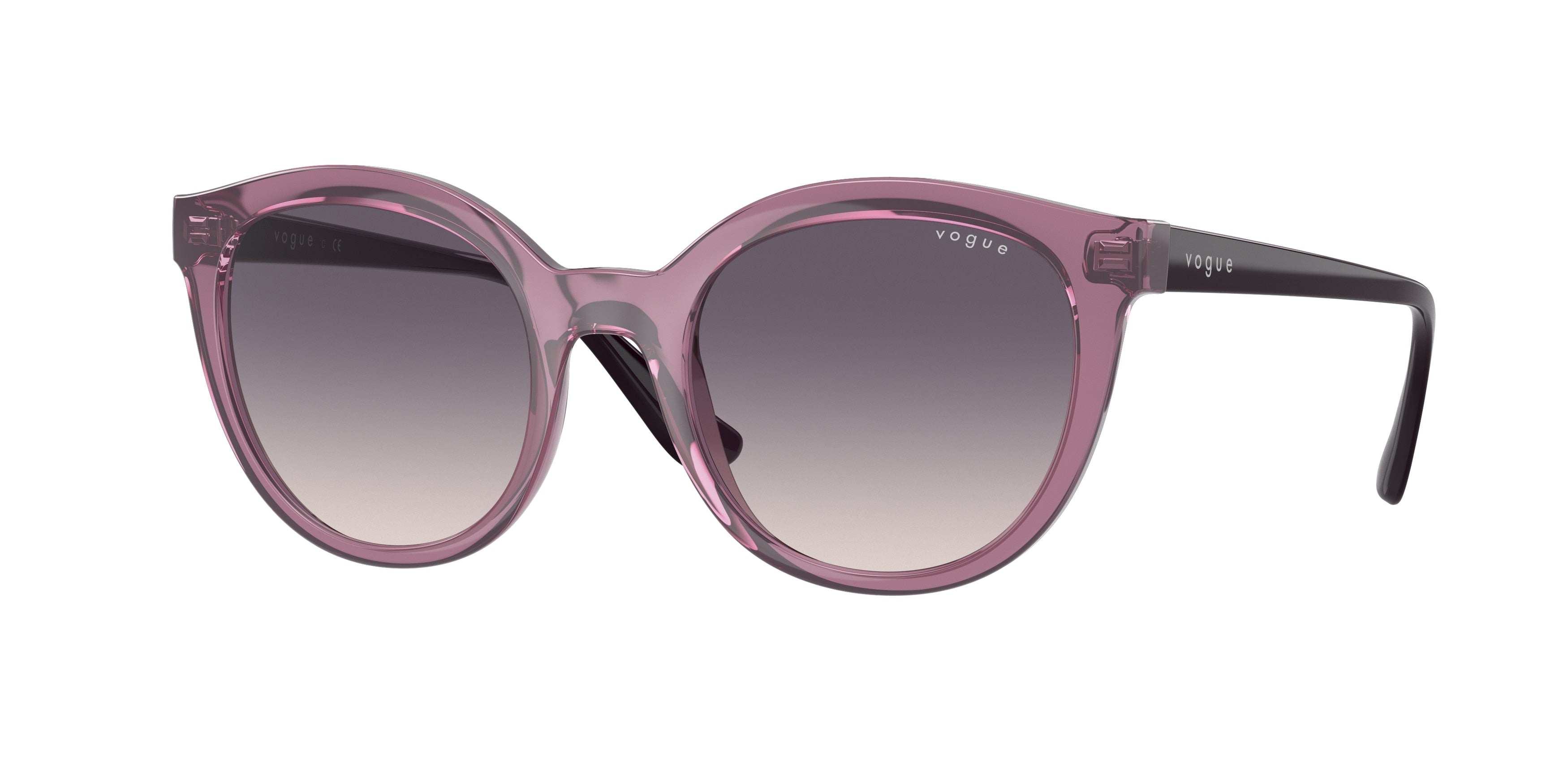 Vogue VO5427S Oval Sunglasses 276136-Transparent Purple 50-140-20 - Color Map Violet