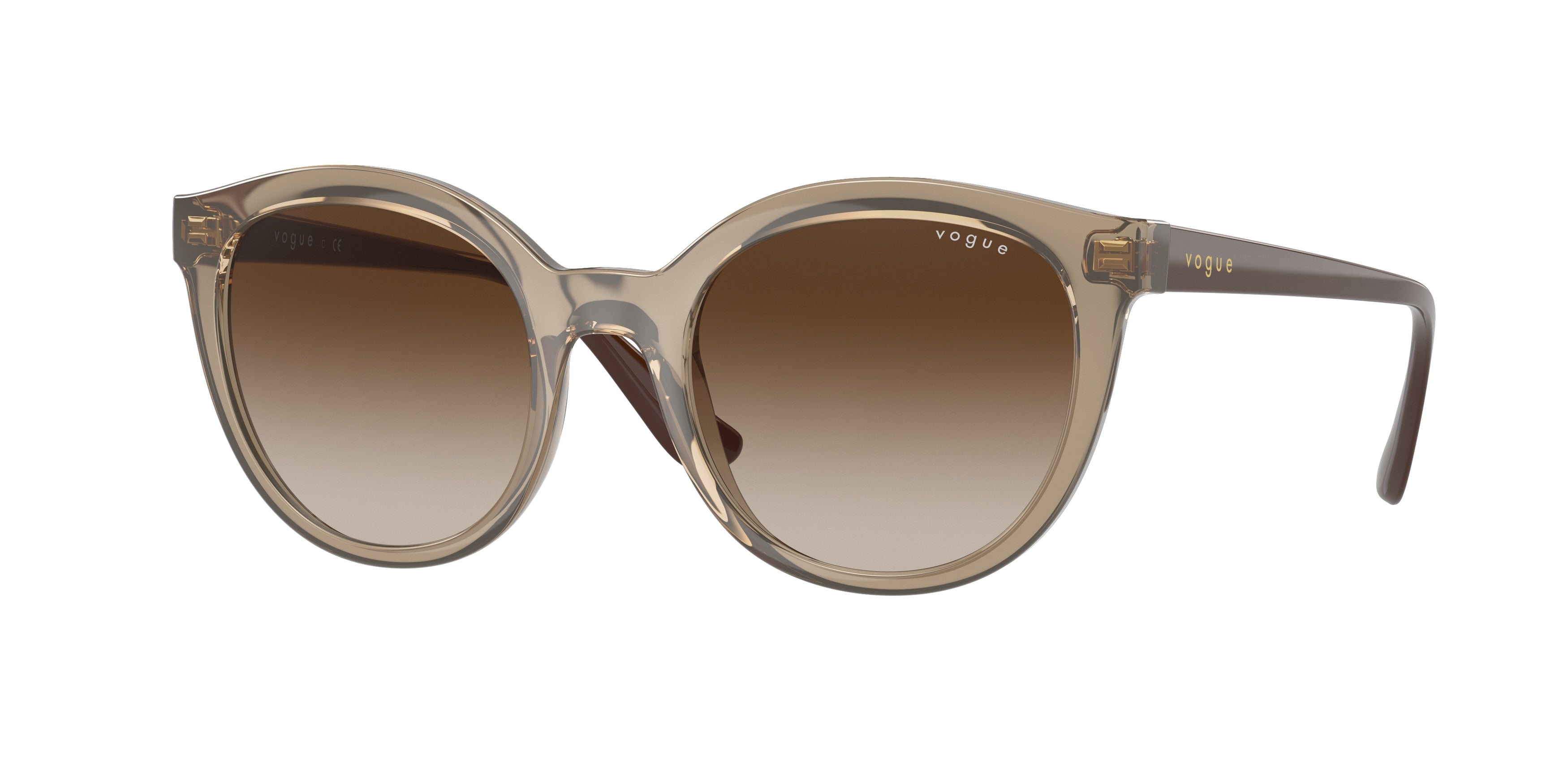 Vogue VO5427S Oval Sunglasses 294013-Transparent Brown 50-140-20 - Color Map Brown