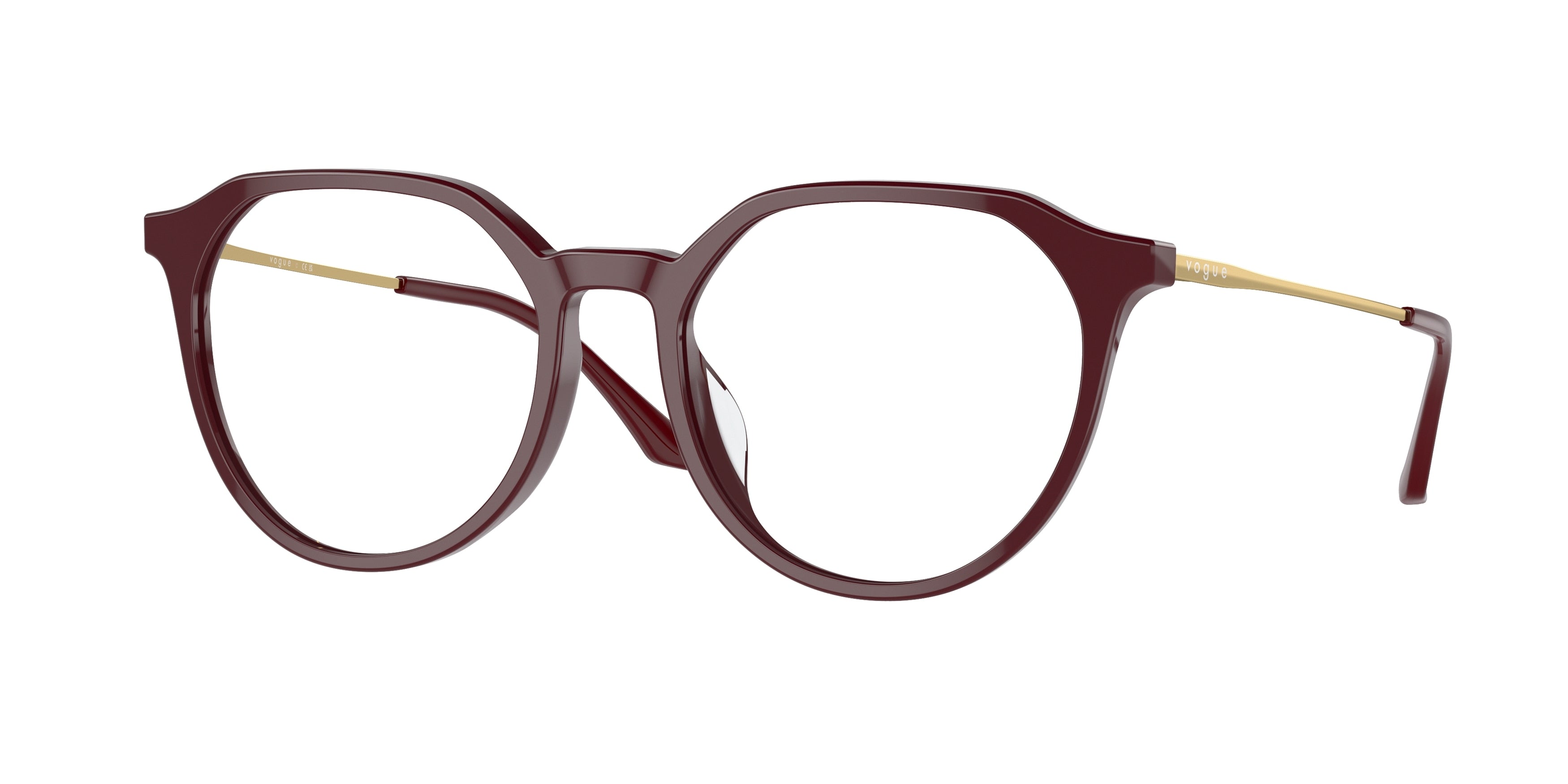 Vogue VO5430D Irregular Eyeglasses 2139-Full Bordeaux 53-140-18 - Color Map Red