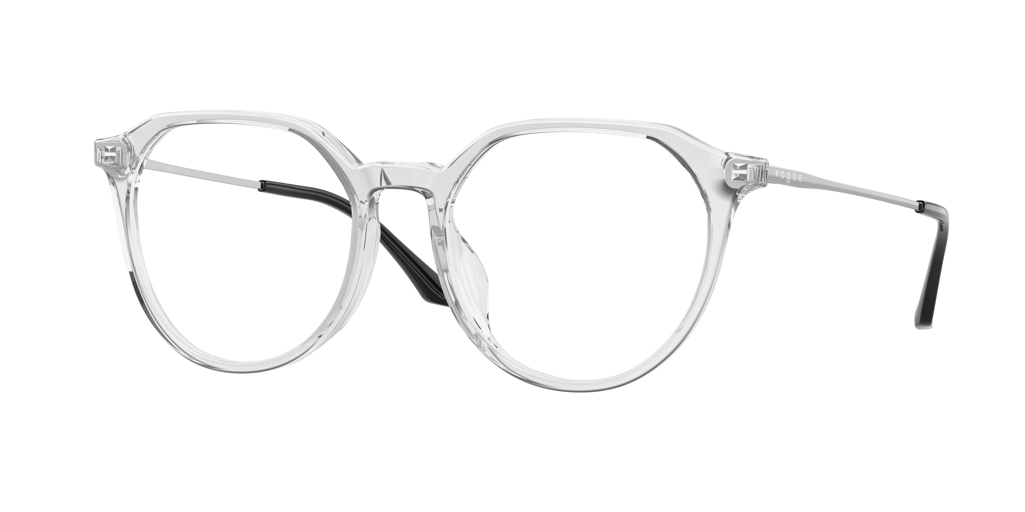 Vogue VO5430D Irregular Eyeglasses W745-Transparent 53-140-18 - Color Map Transparent