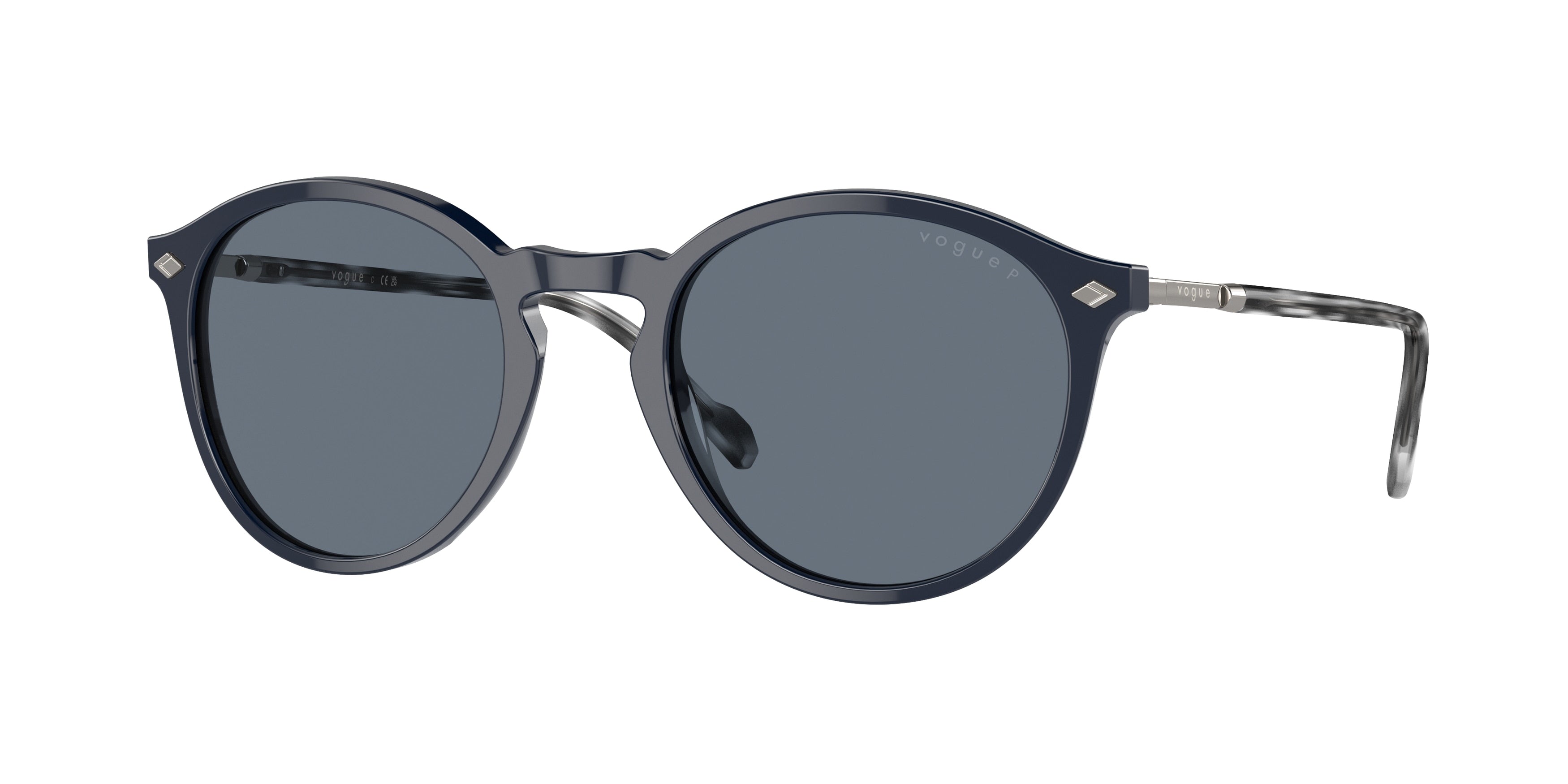 Vogue VO5432S Phantos Sunglasses 23194Y-Full Dark Blue 51-145-21 - Color Map Blue