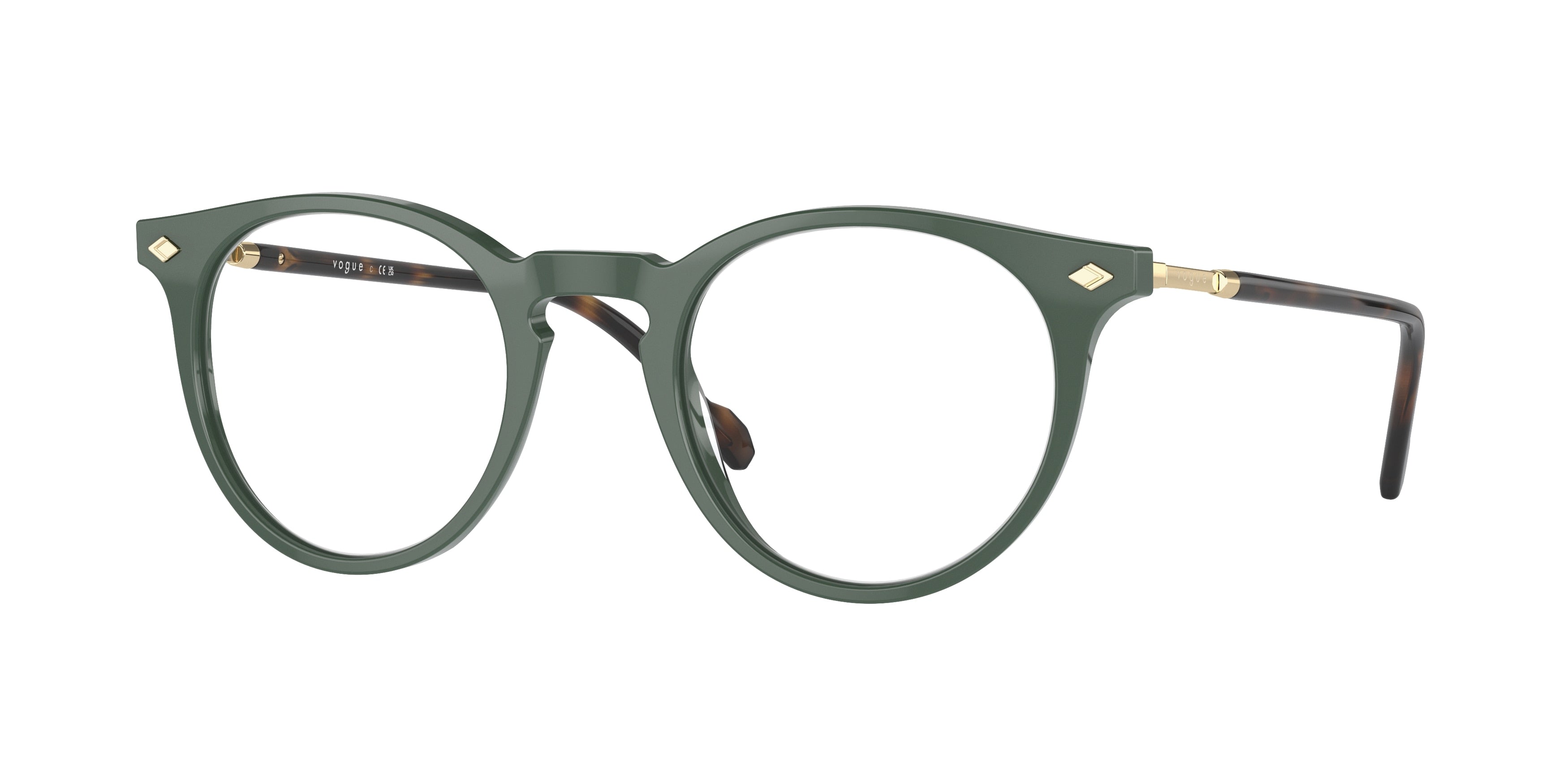 Vogue VO5434 Phantos Eyeglasses 3092-Dusty Green 47-145-22 - Color Map Green