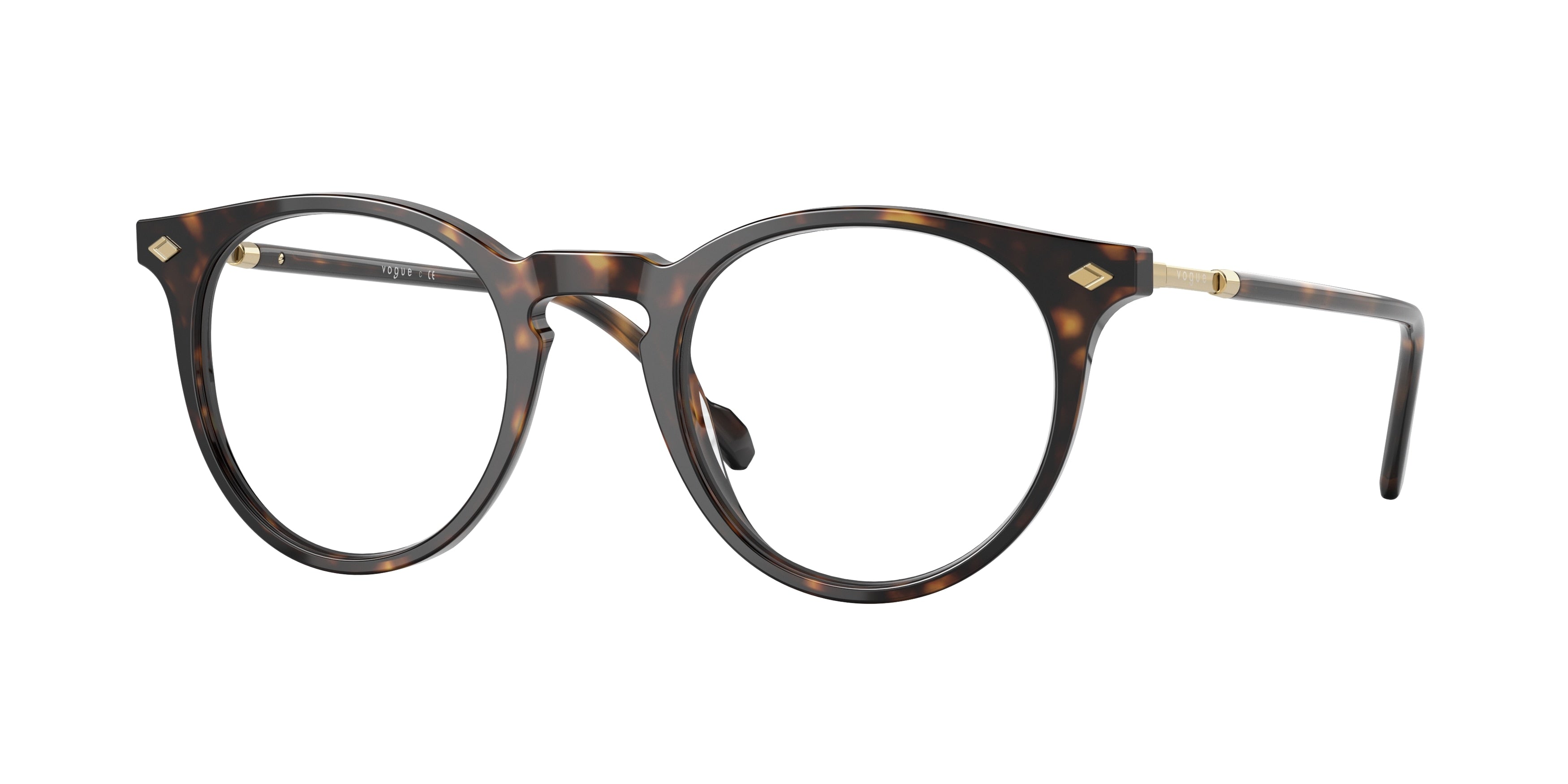 Vogue VO5434 Phantos Eyeglasses W656-Dark Havana 49-145-22 - Color Map Brown