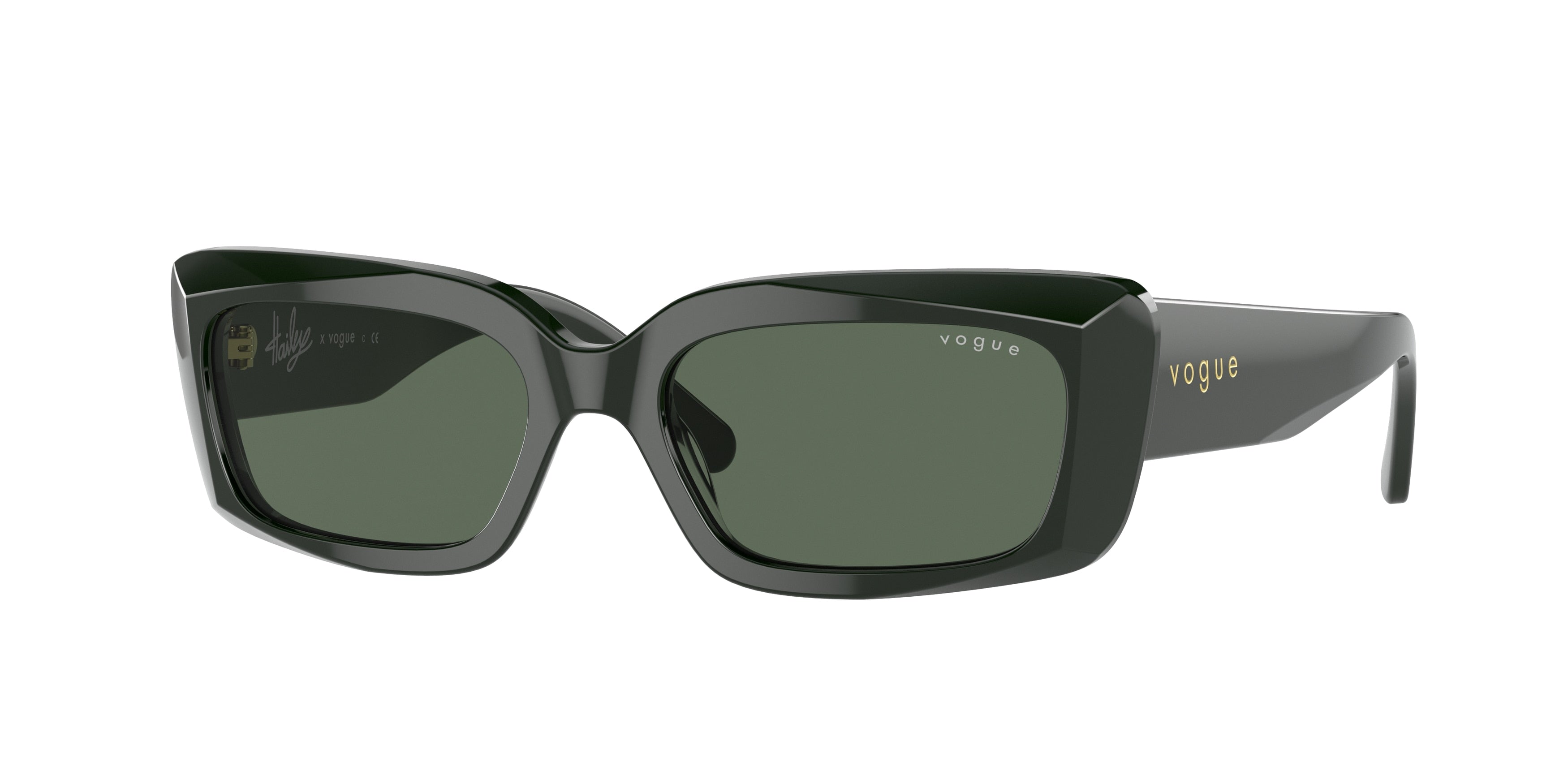 Vogue VO5440S Pillow Sunglasses  300071-Dark Green 52-135-17 - Color Map Green