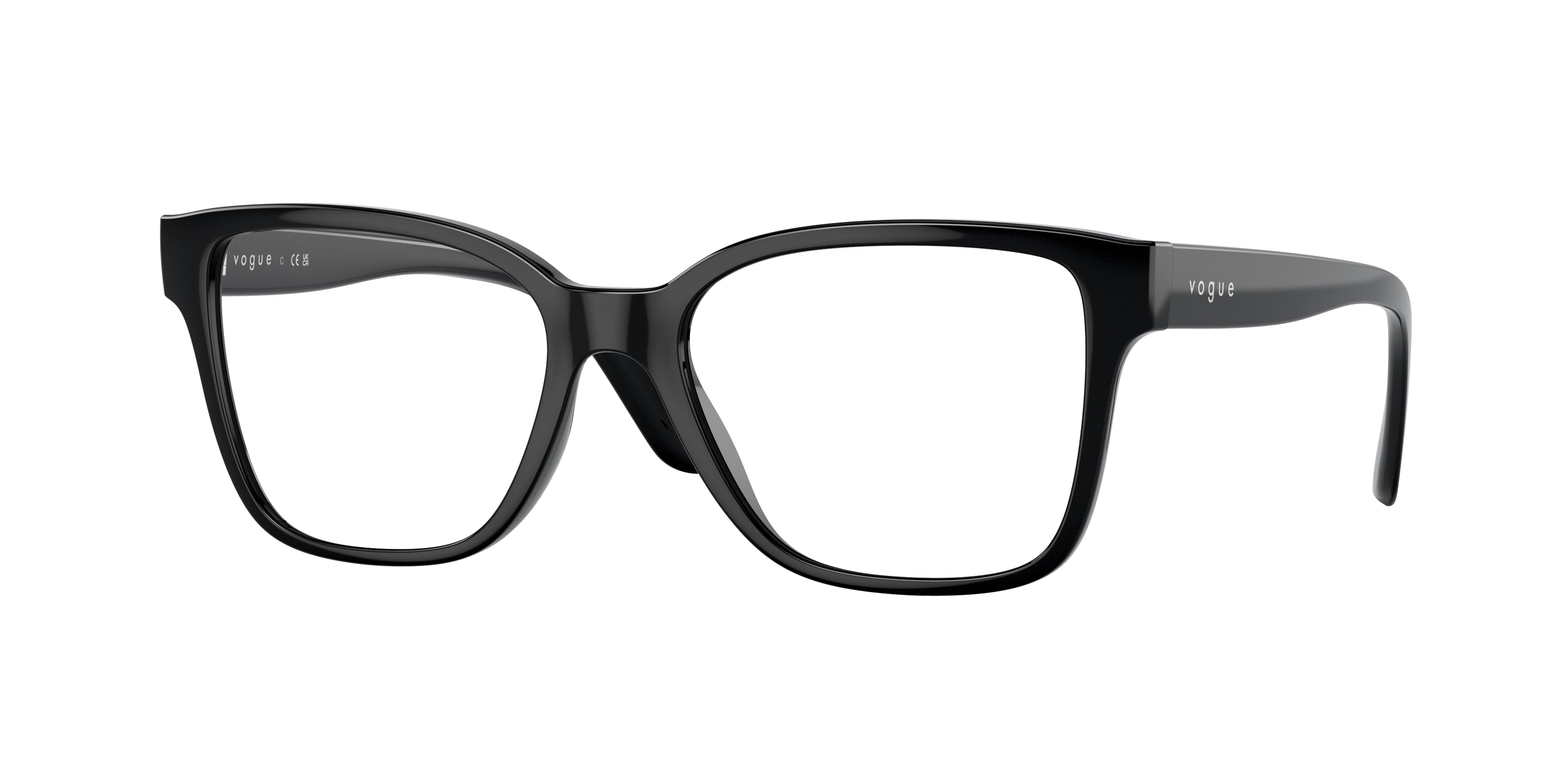 Vogue VO5452F Square Eyeglasses W44-Black 53-140-16 - Color Map Black