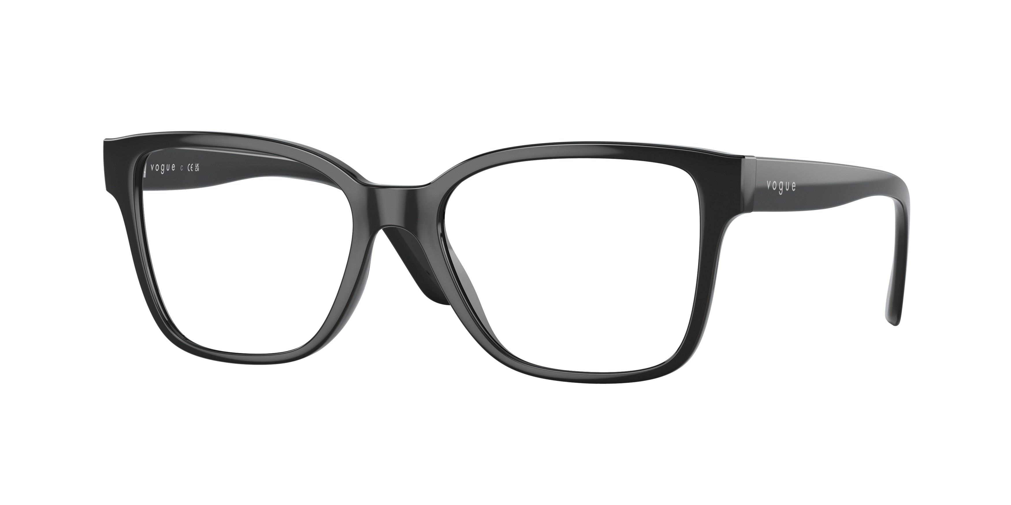 Vogue VO5452 Square Eyeglasses W44-Black 53-140-17 - Color Map Black