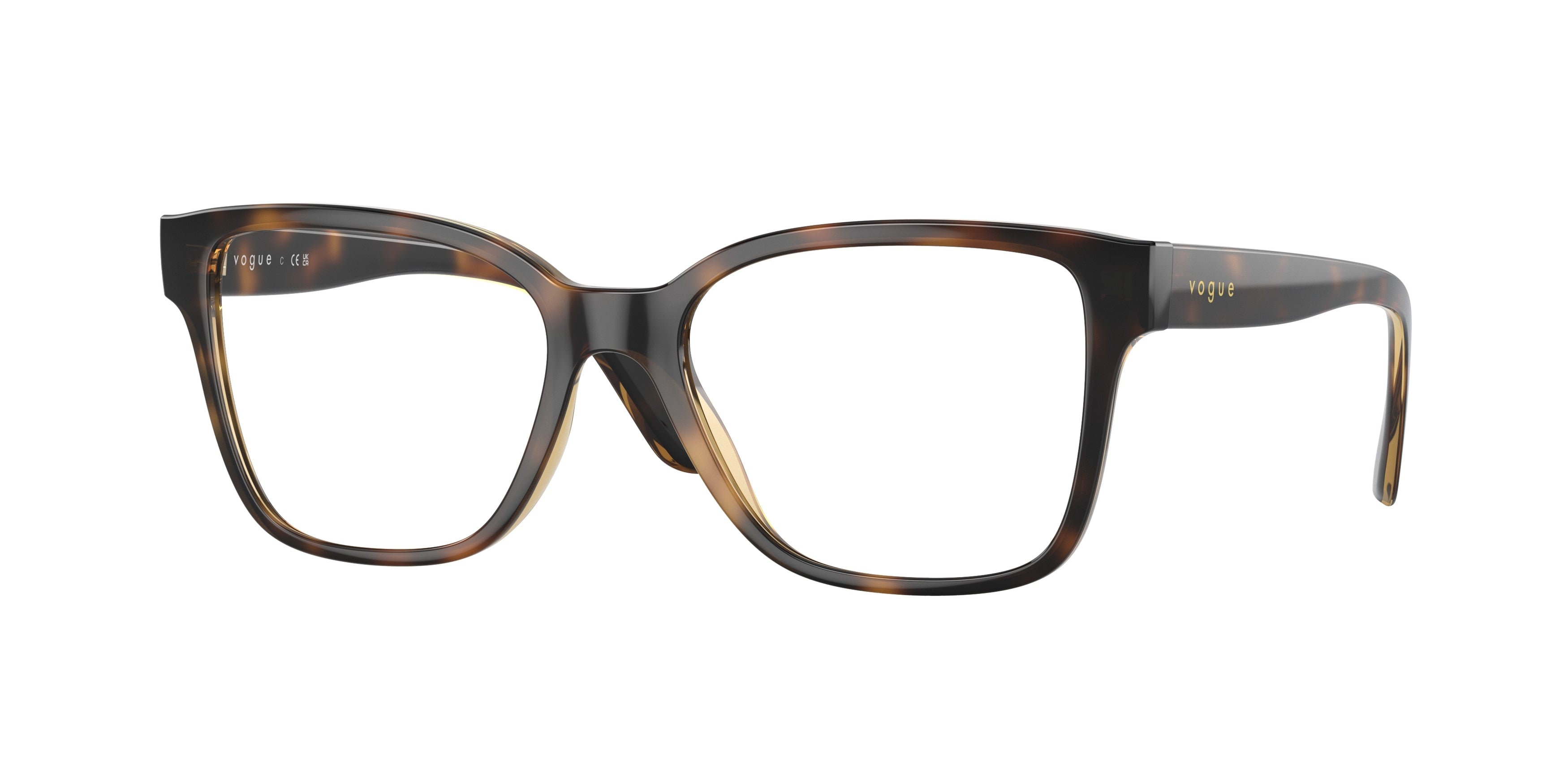 Vogue VO5452 Square Eyeglasses W656-Dark Havana 53-140-17 - Color Map Brown
