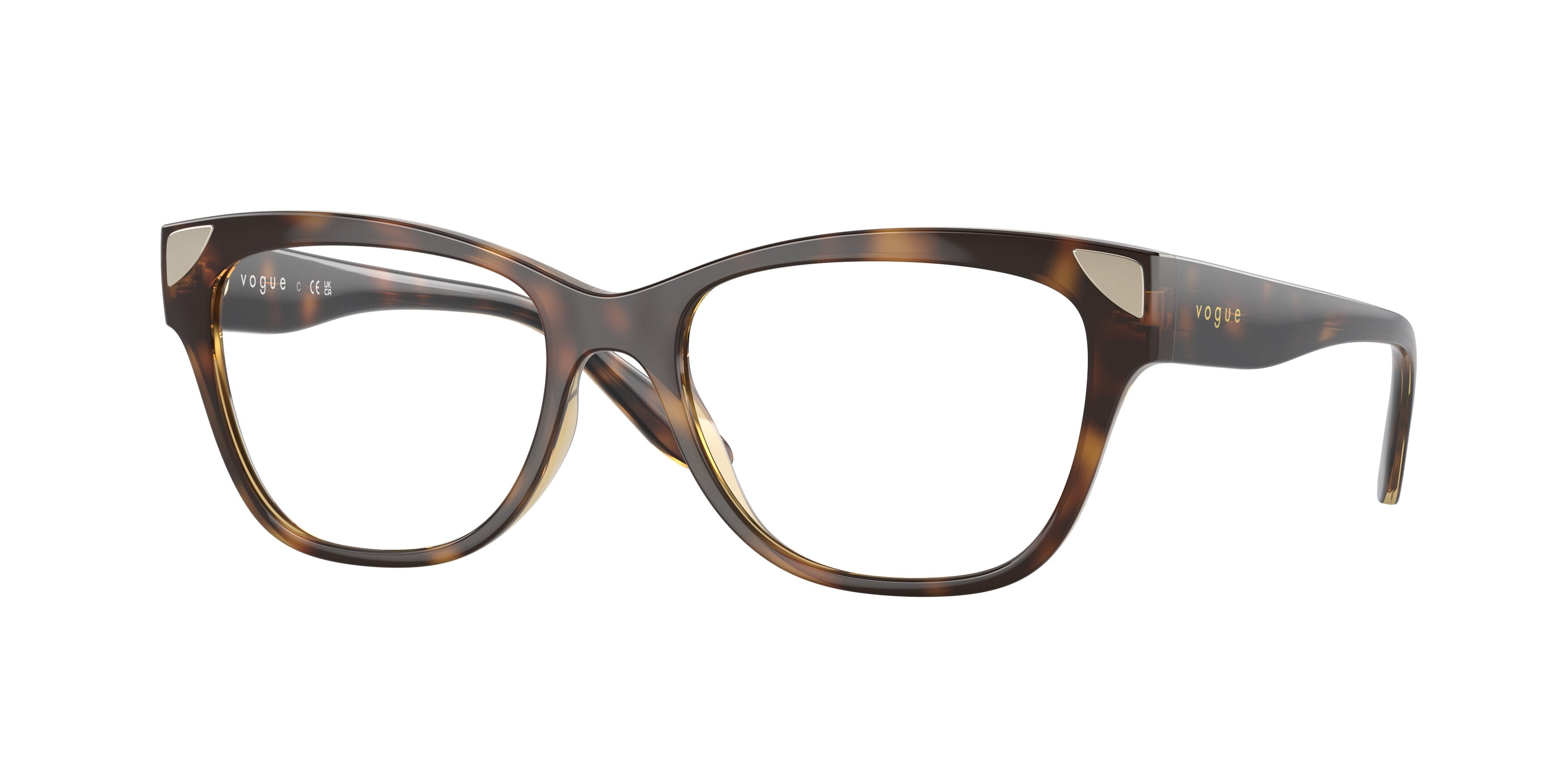 Vogue VO5454 Pillow Eyeglasses  W656-Dark Havana 53-135-17 - Color Map Brown