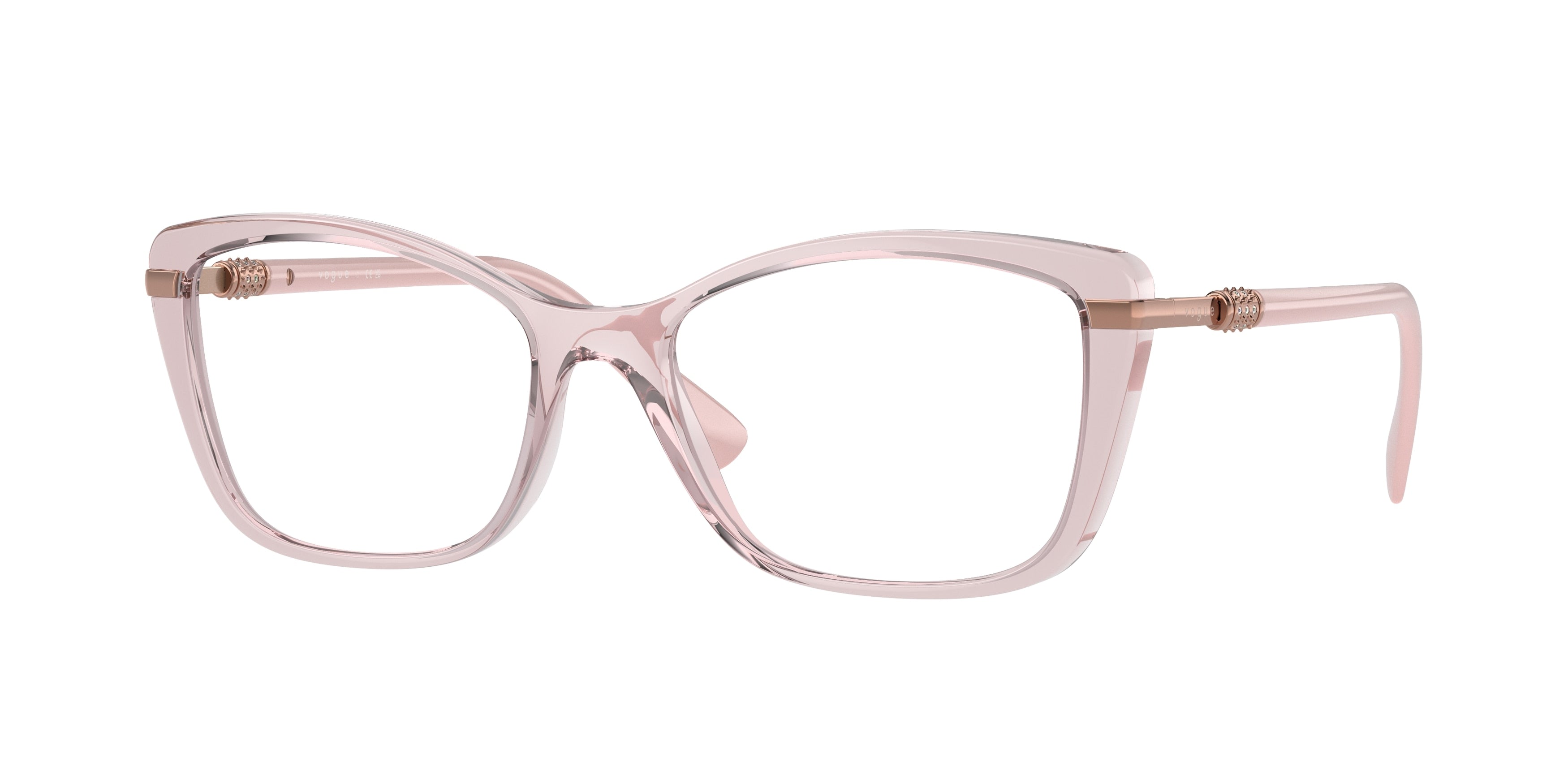 Vogue VO5487B Butterfly Eyeglasses 2942-Transparent Pink 54-140-17 - Color Map Pink