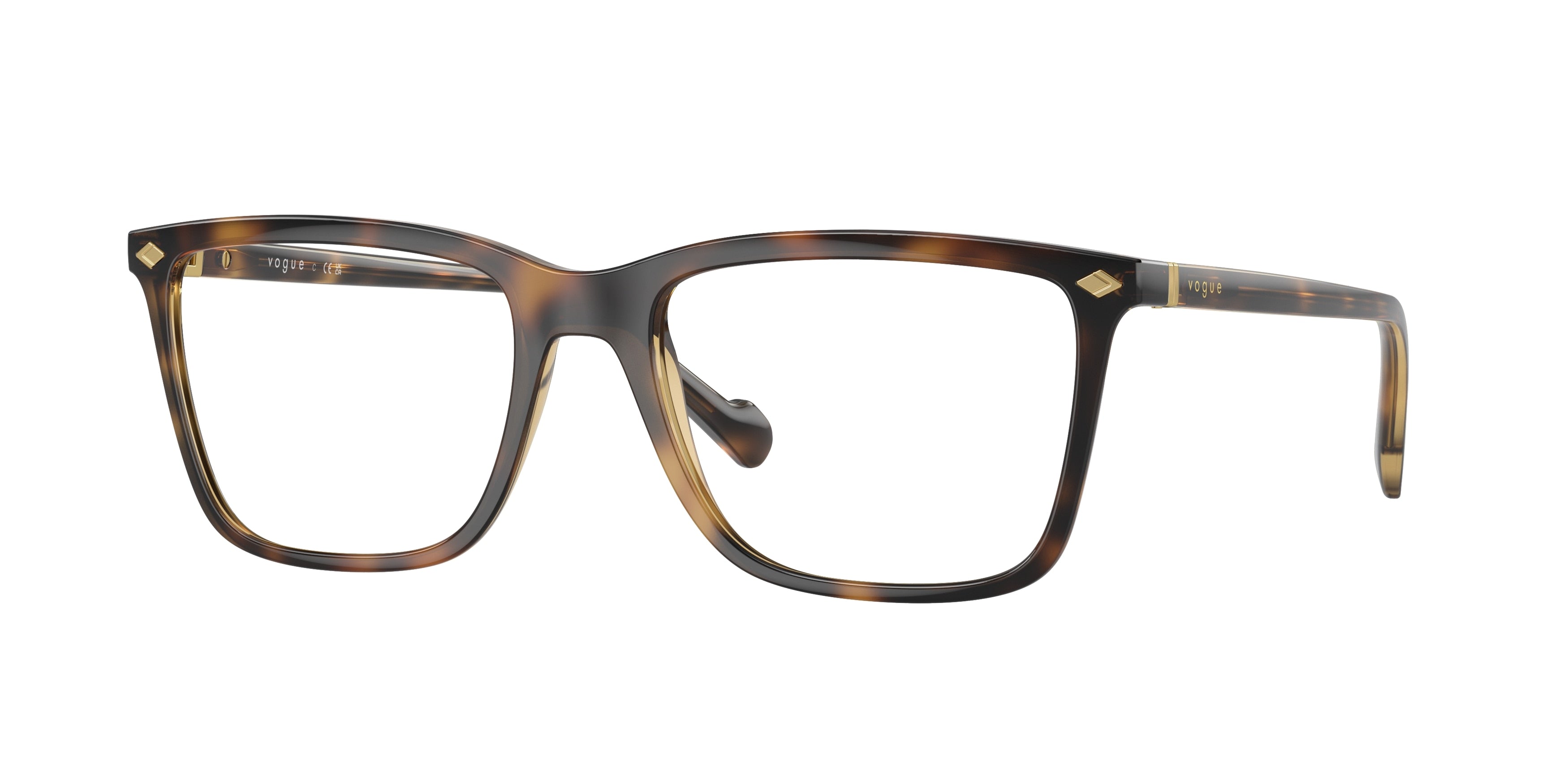 Vogue VO5492 Square Eyeglasses 2718-Total Dark Havana 54-145-18 - Color Map Brown
