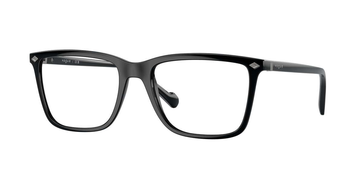 Vogue VO5492 Square Eyeglasses W44-Black 56-145-18 - Color Map Black