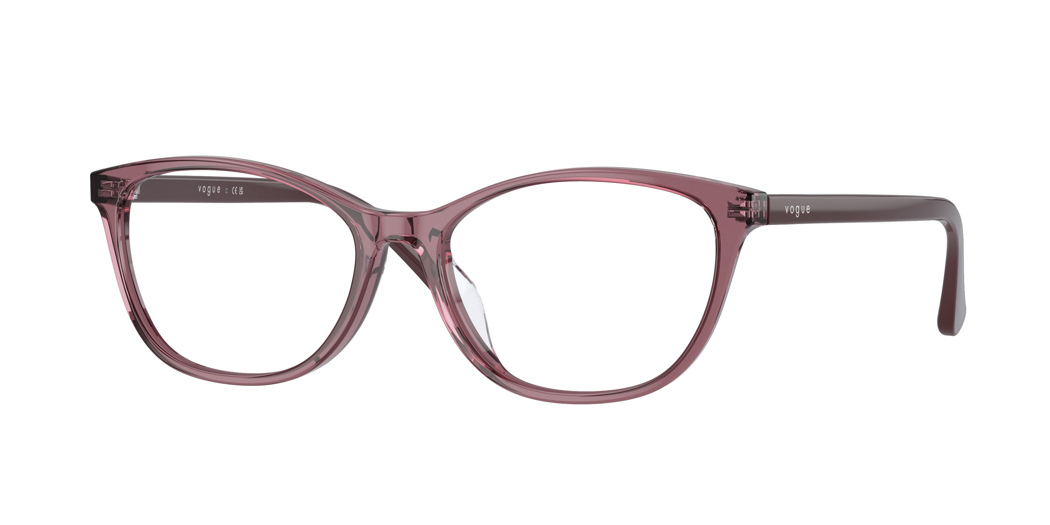 Vogue VO5502D Cat Eye Eyeglasses 2798-Transparent Cherry 54-145-16 - Color Map Violet