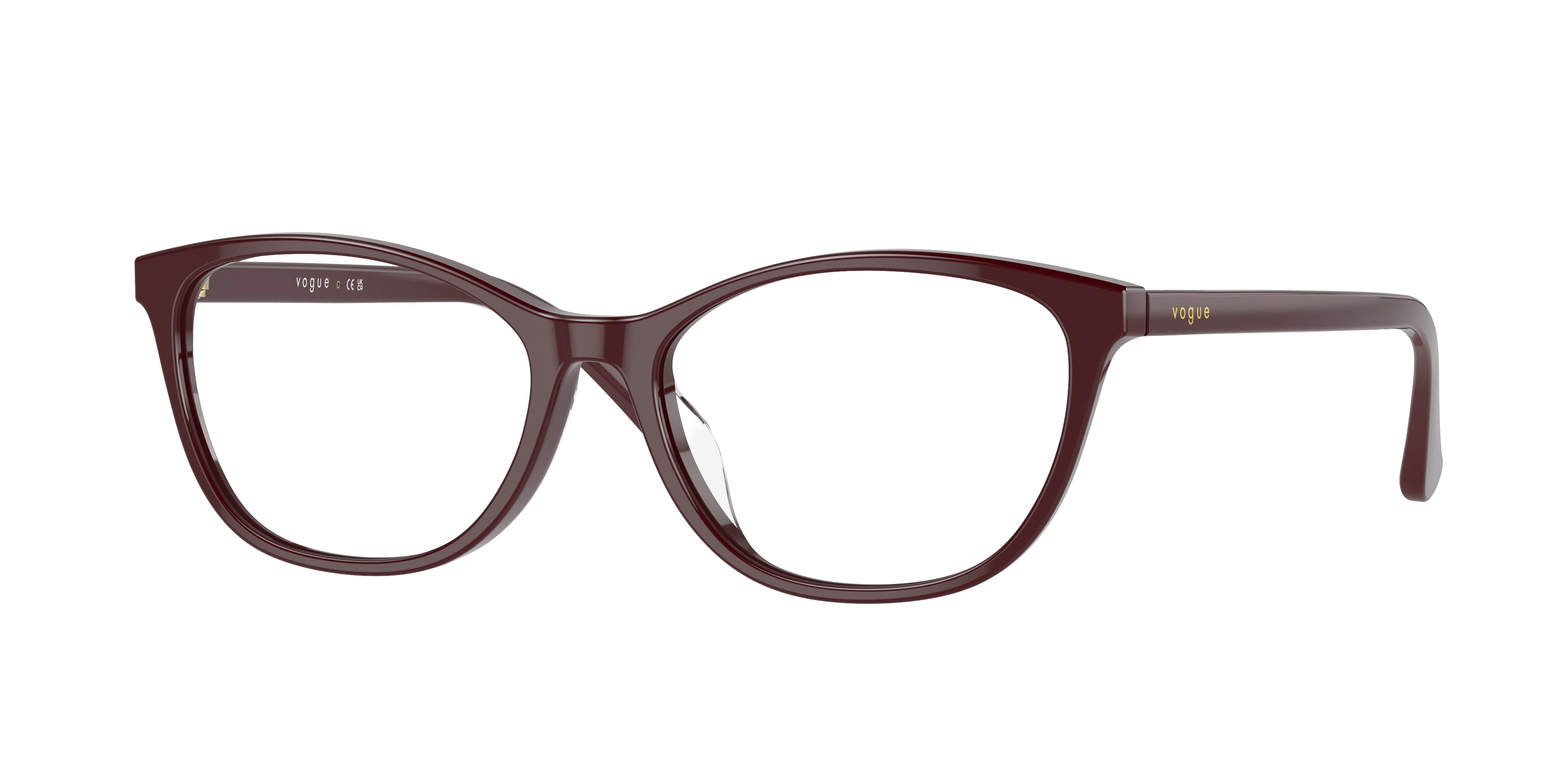 Vogue VO5502D Cat Eye Eyeglasses 3158-Full Bordeaux 54-145-16 - Color Map Red