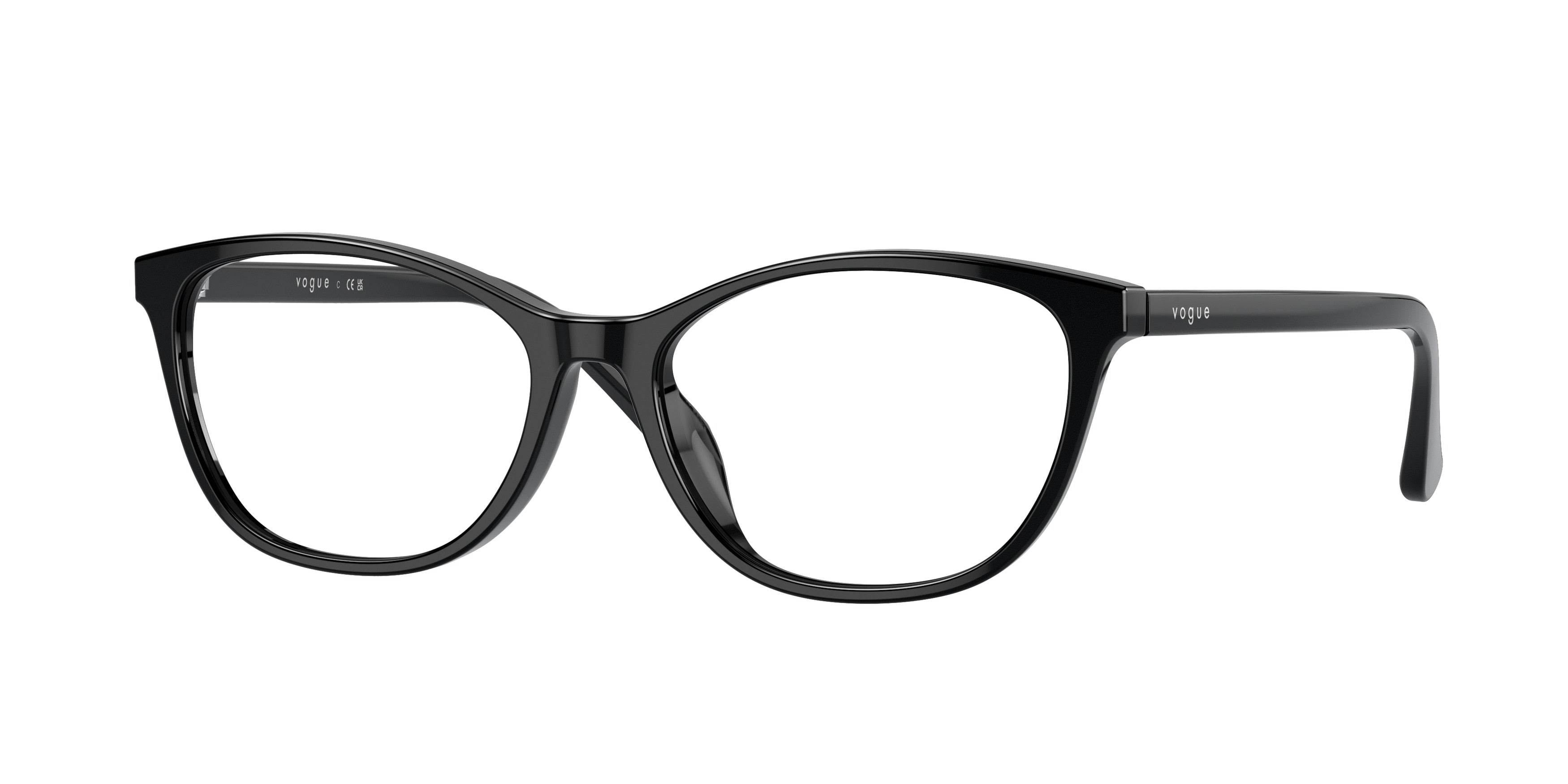 Vogue VO5502D Cat Eye Eyeglasses W44-Black 54-145-16 - Color Map Black