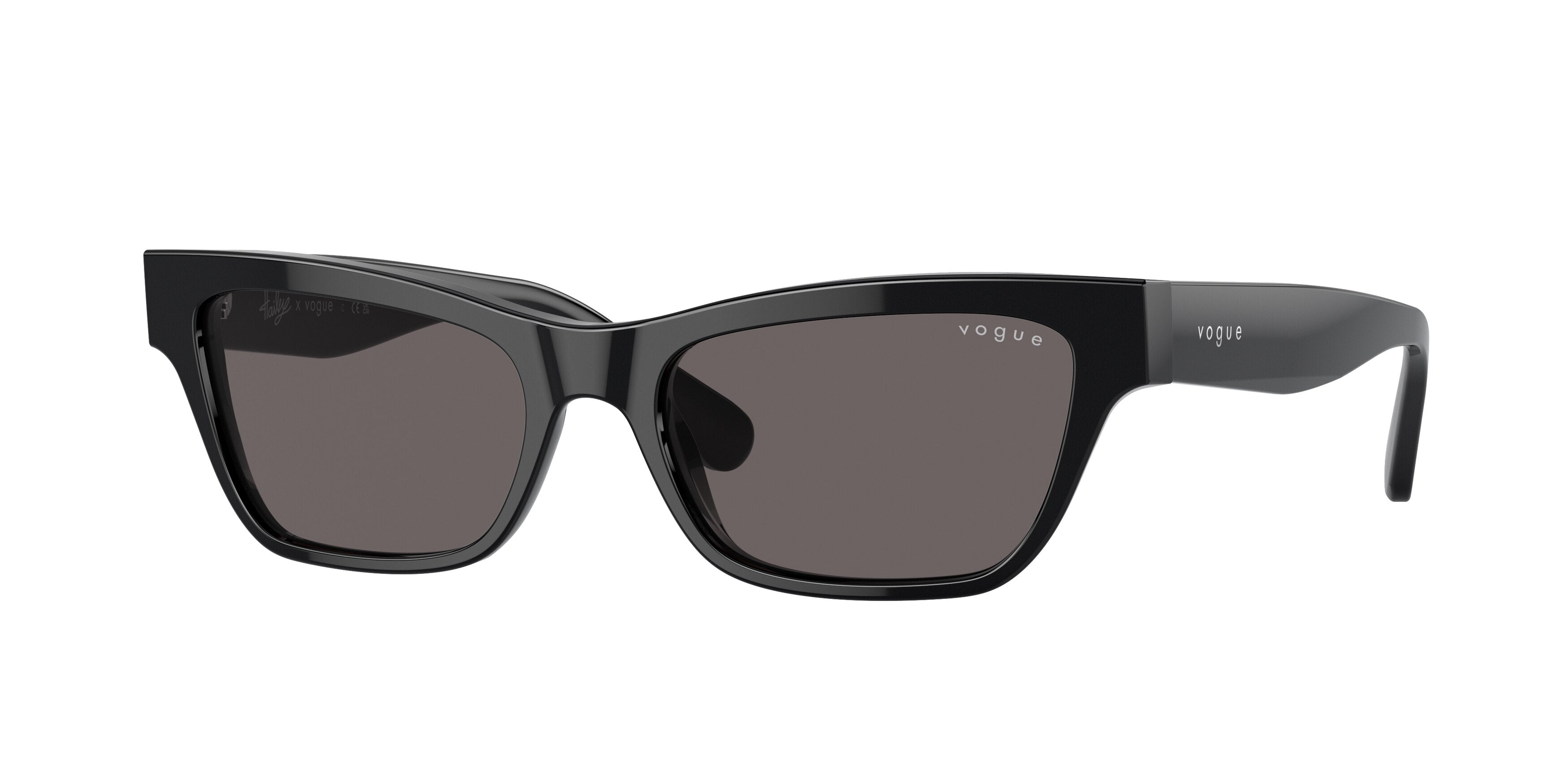 Vogue VO5514S Pillow Sunglasses W44/87-Black 53-140-17 - Color Map Black