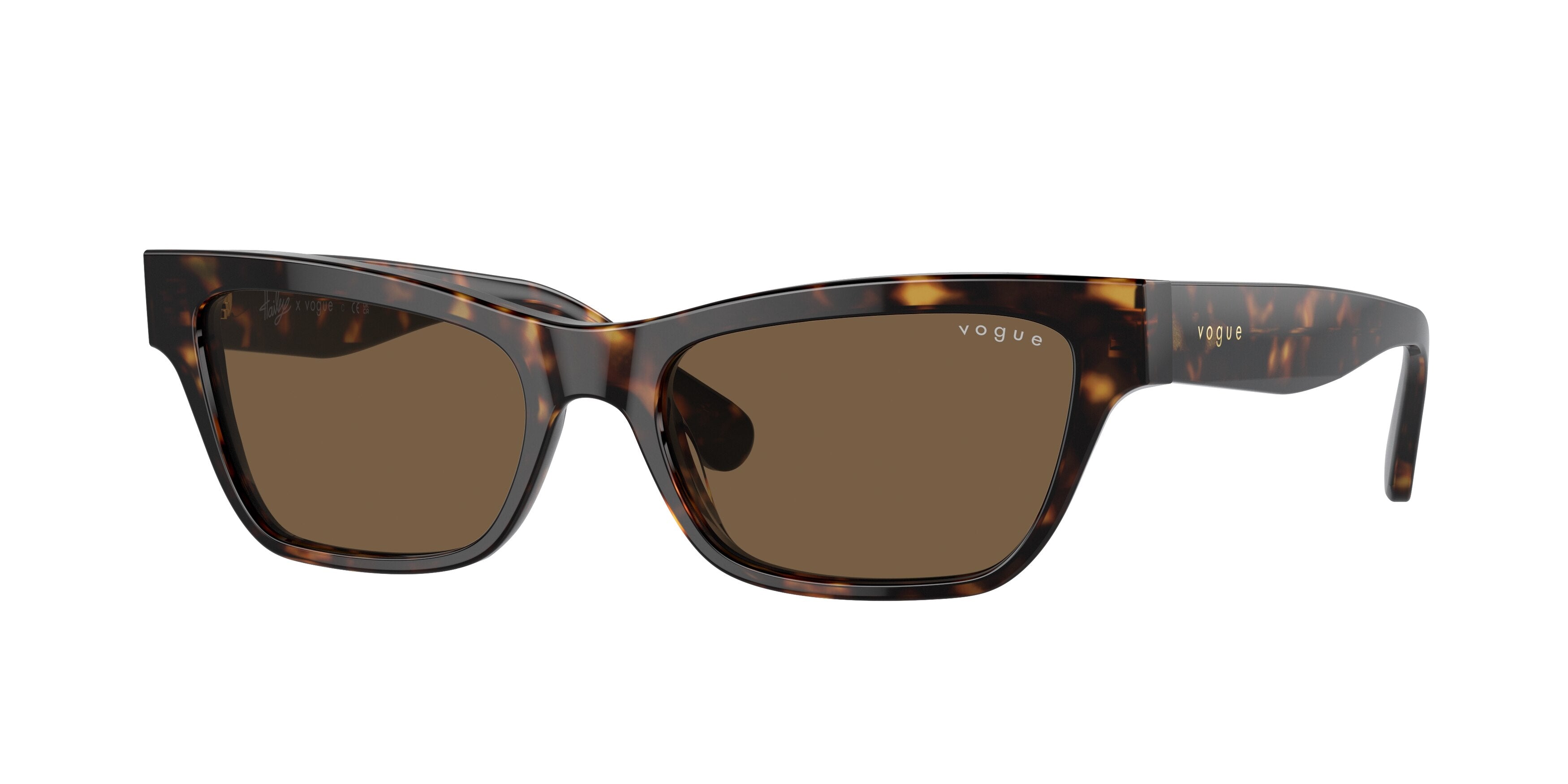 Vogue VO5514S Pillow Sunglasses W65673-Dark Havana 53-140-17 - Color Map Brown