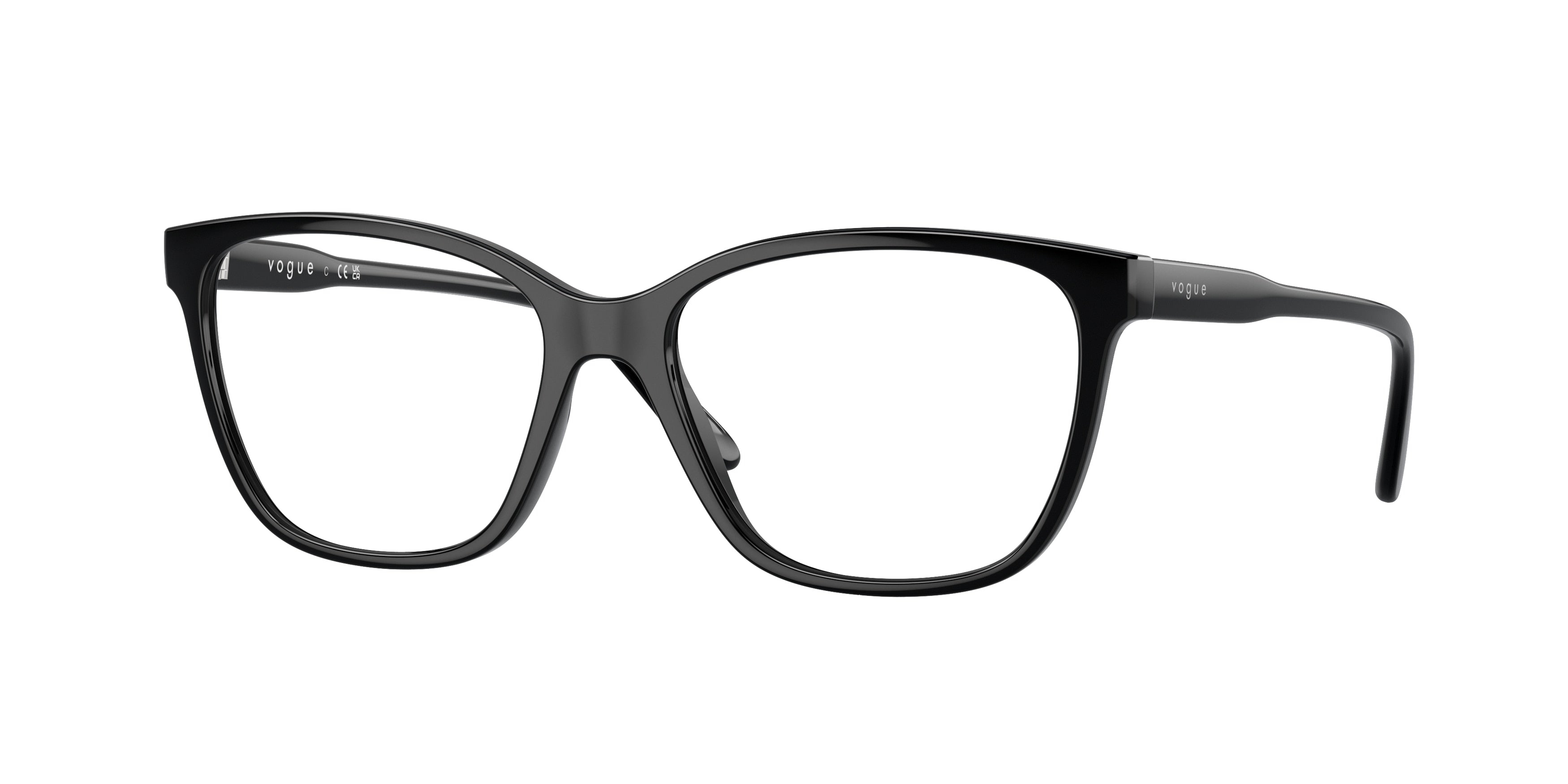 Vogue VO5518F Pillow Eyeglasses W44-Black 53-140-15 - Color Map Black