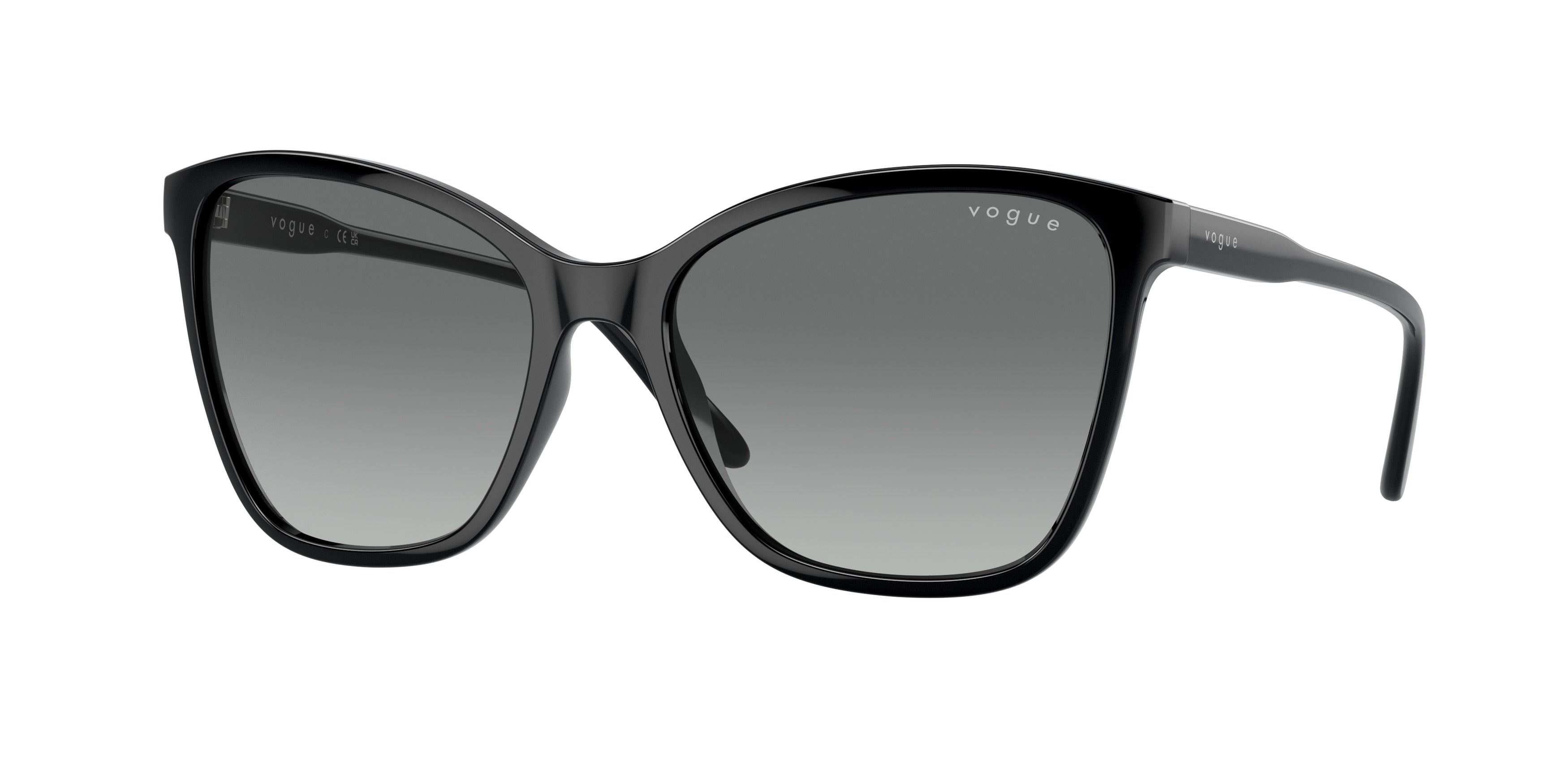 Vogue VO5520SF Butterfly Sunglasses W44/11-Black 56-140-16 - Color Map Black
