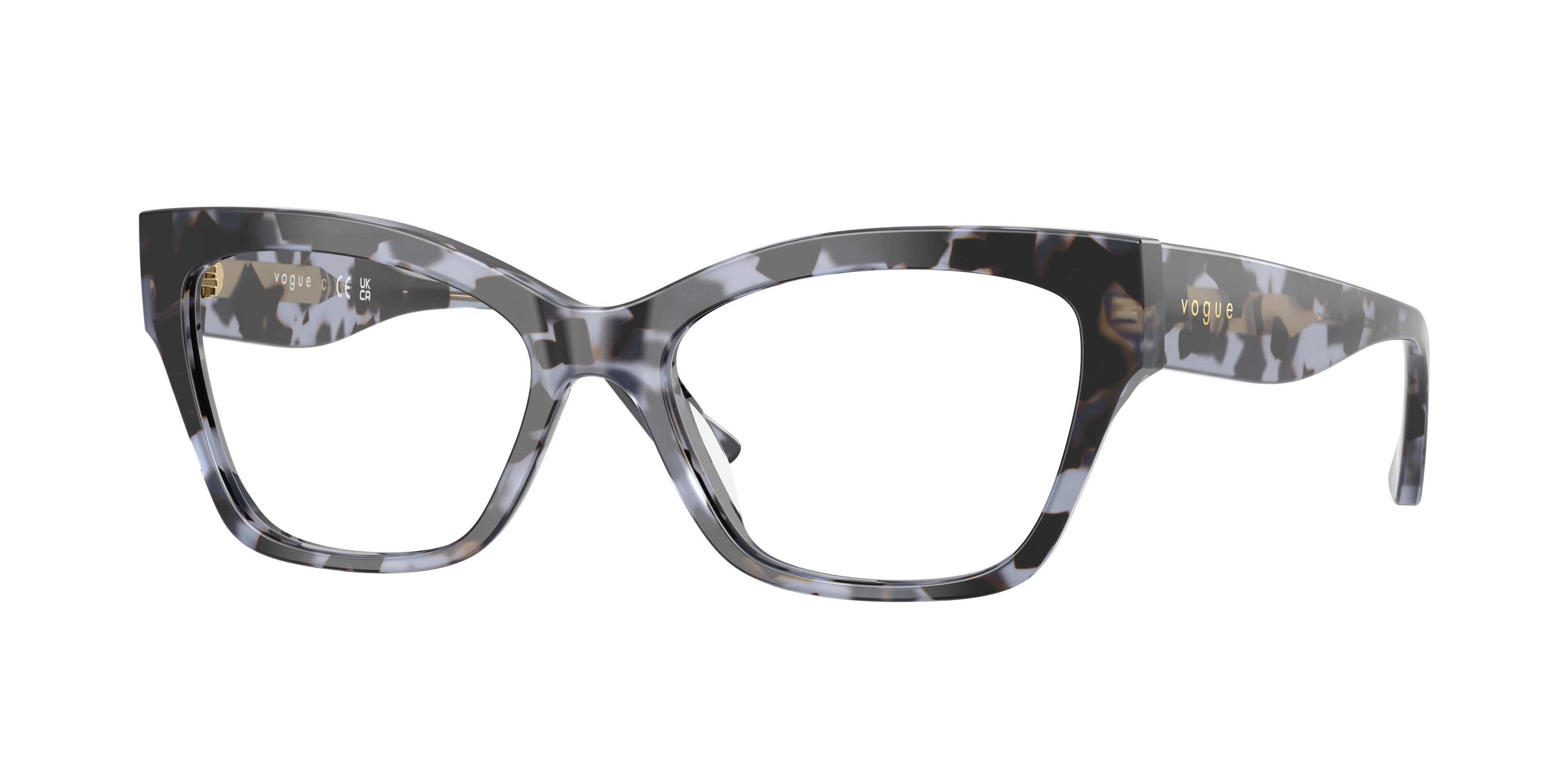 Vogue VO5523 Cat Eye Eyeglasses 3147-Blue Tortoise 54-140-17 - Color Map Blue