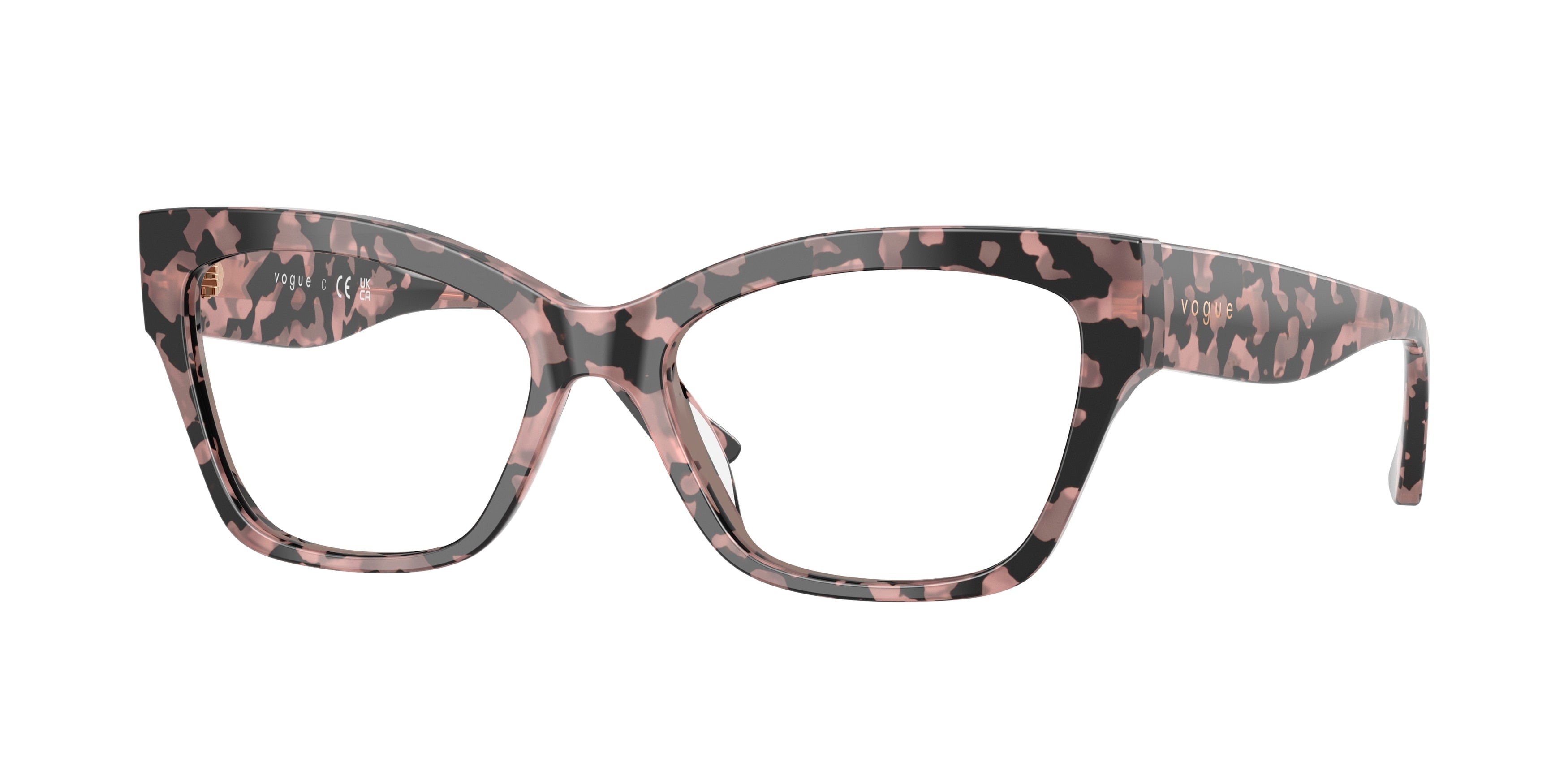 Vogue VO5523 Cat Eye Eyeglasses 3150-Pink Tortoise 52-140-17 - Color Map Tortoise