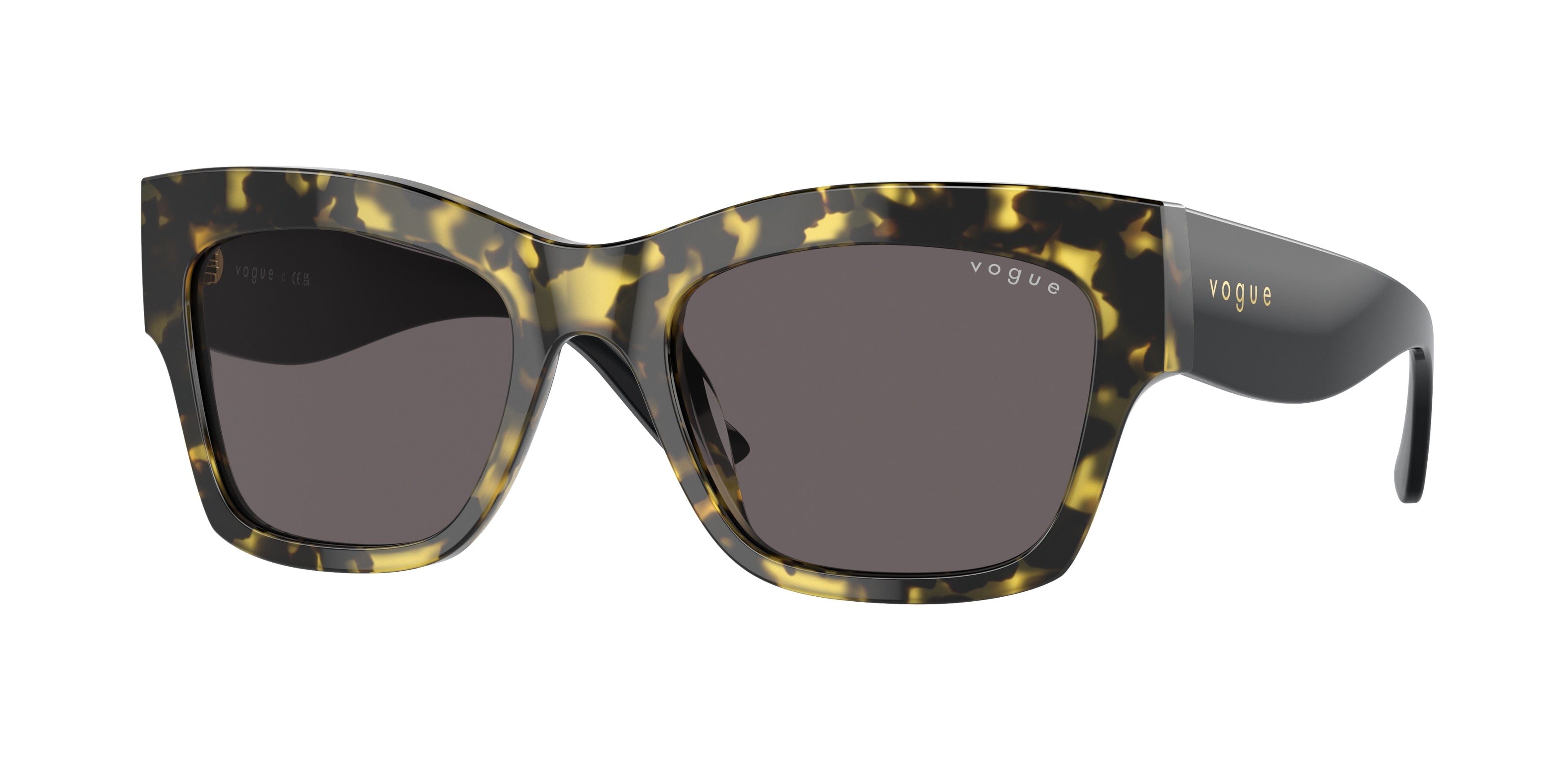 Vogue VO5524S Pillow Sunglasses 309187-Yellow Tortoise 54-140-20 - Color Map Tortoise