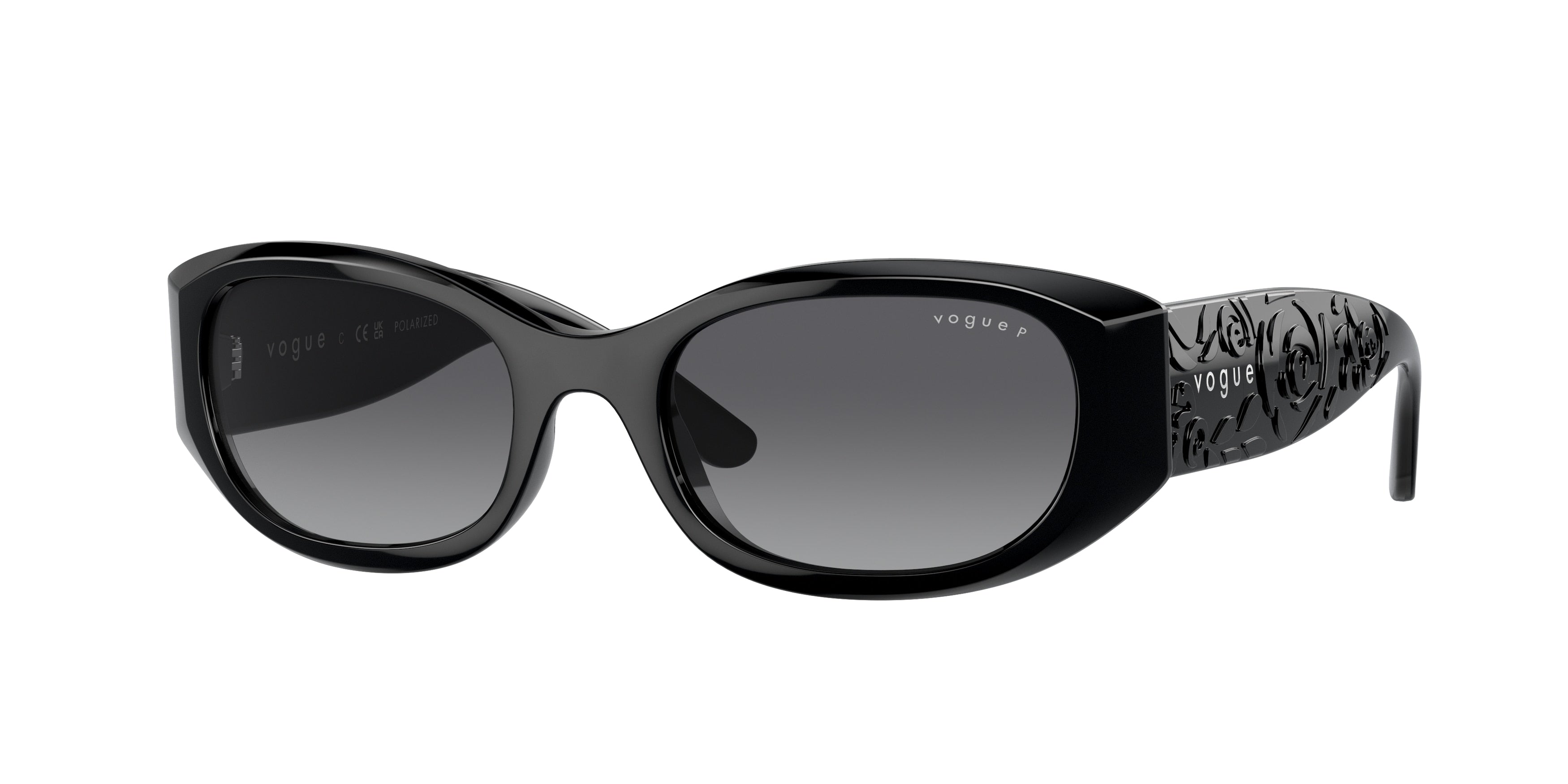 Vogue VO5525S Pillow Sunglasses W44/T3-Black 52-135-19 - Color Map Black